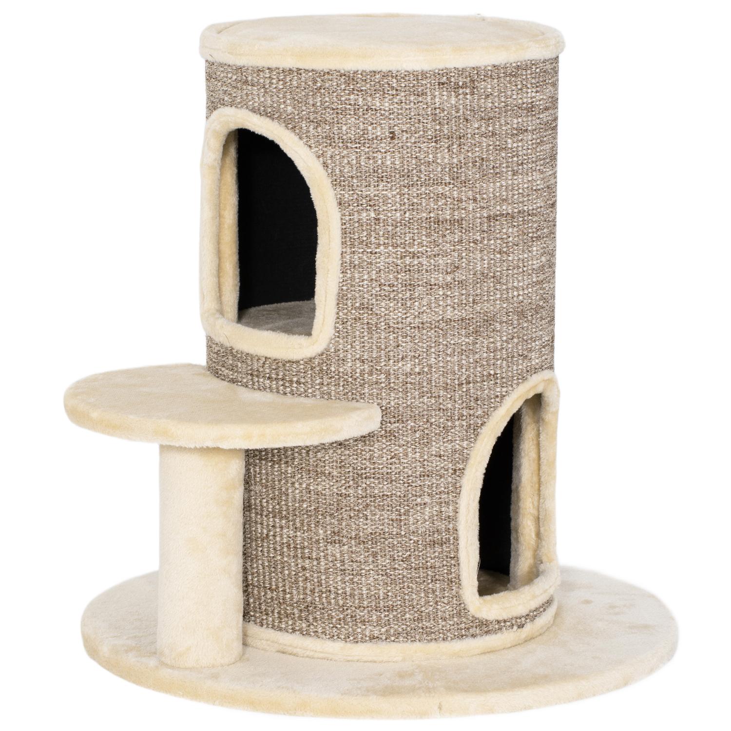 Klösträd med 2 nivåer, hoppplattform, beige