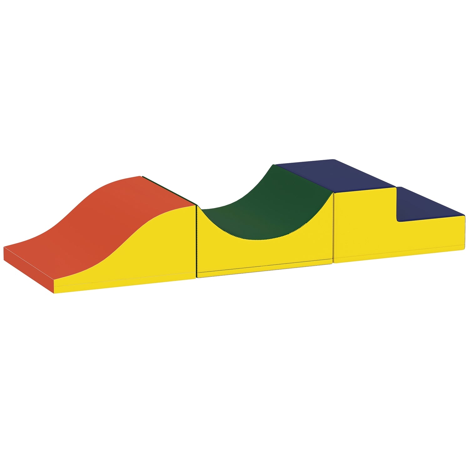 Klätterset för småbarn, 3-delat skum, gult läder