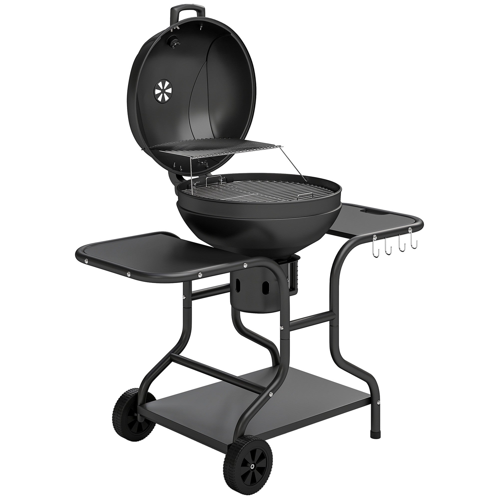 Kolgrill, 54 cm, med sidobord