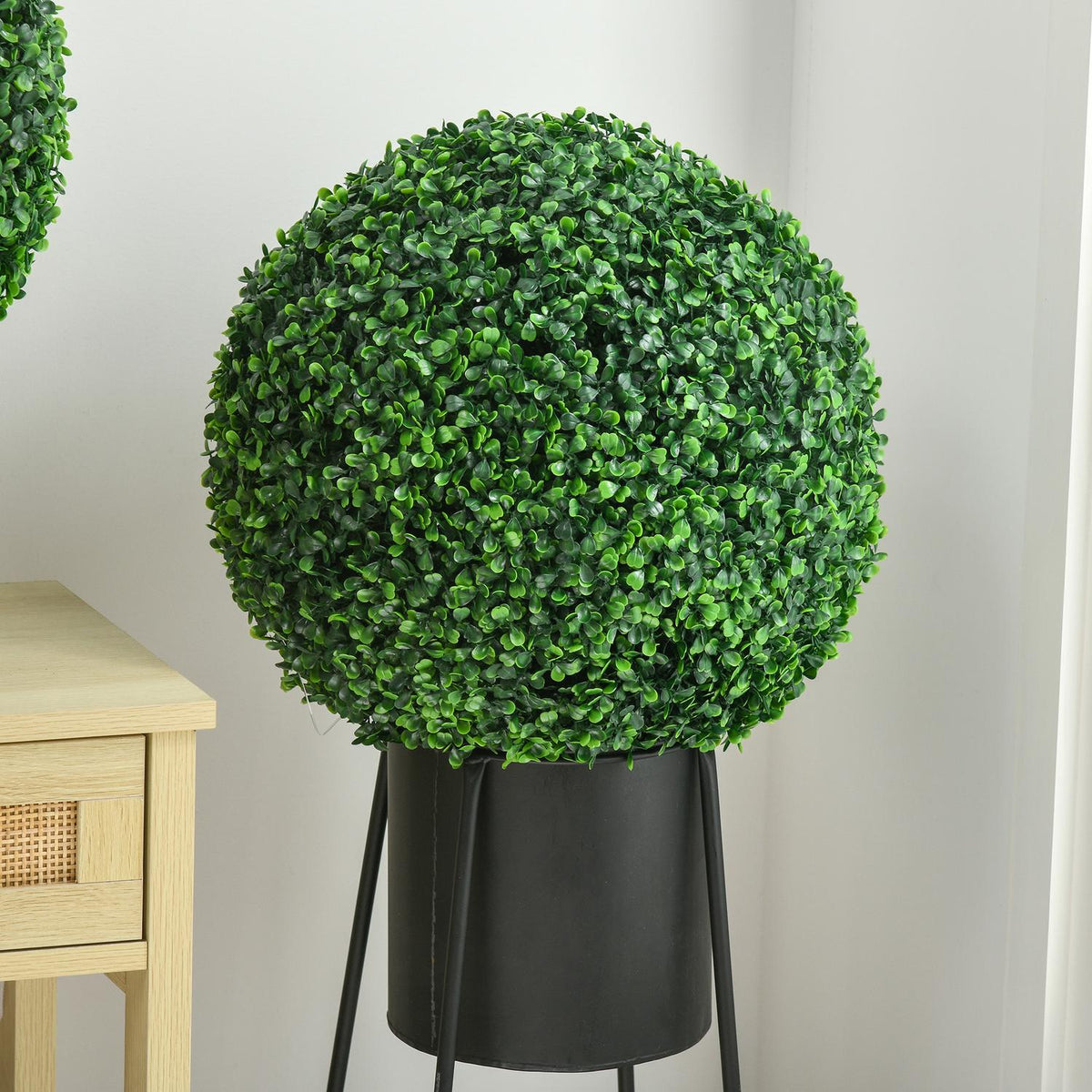 Boules de buis artificielles, lot de 2 – résistant aux UV, vert