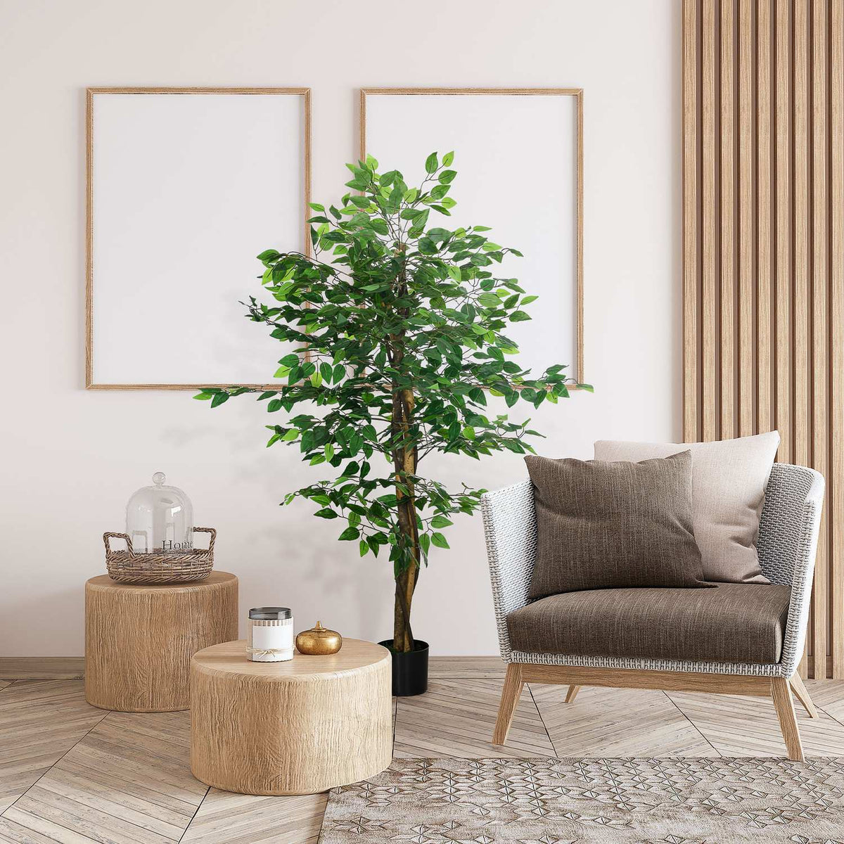 Ficus artificiel 150 cm avec pot – plante en pot réaliste