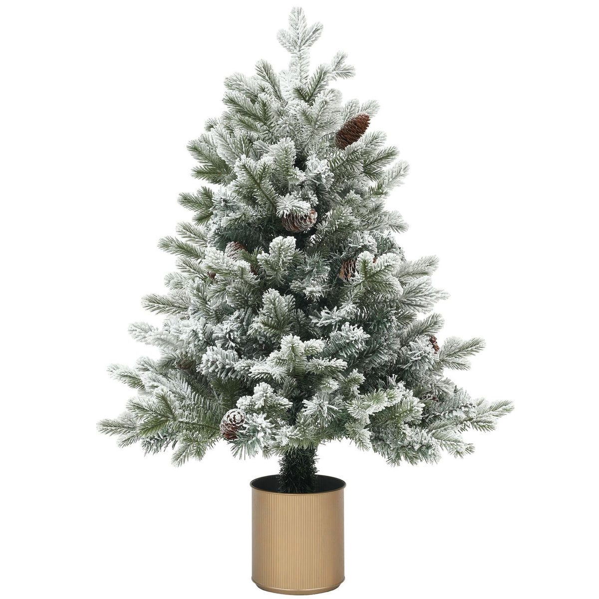 Konstgjord julgran, 100cm, snöig, flamskyddad
