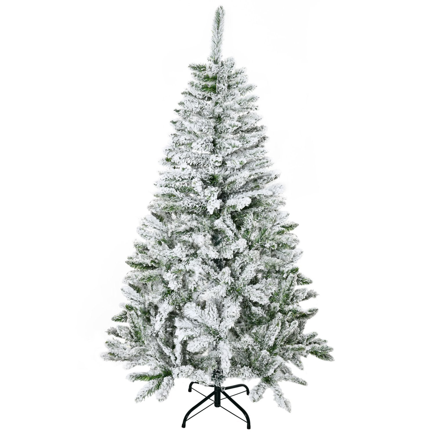 Konstgjord julgran, 150 cm snöig tall, 358 grentips
