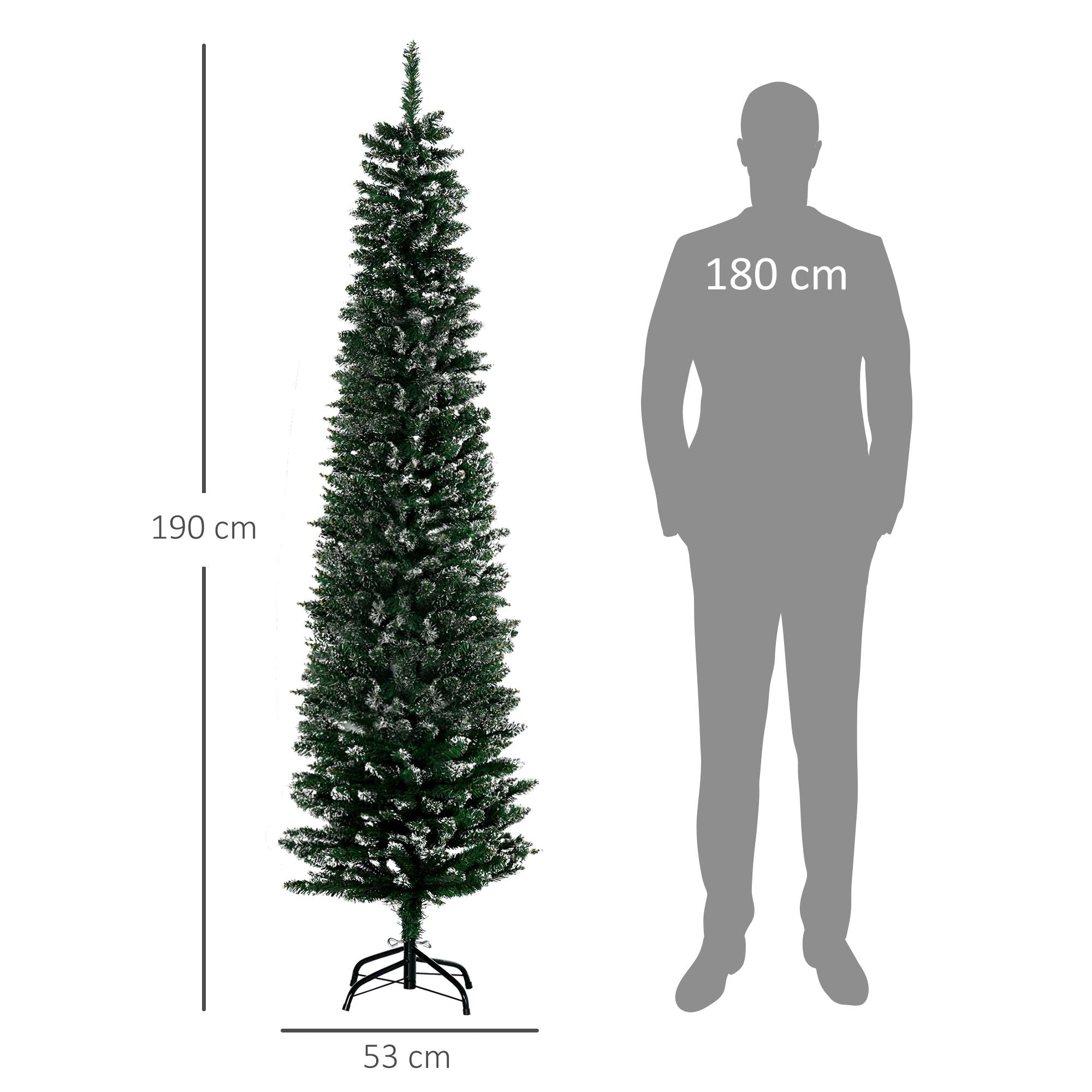 Konstgjord julgran, 190 cm, realistisk, brandsäker