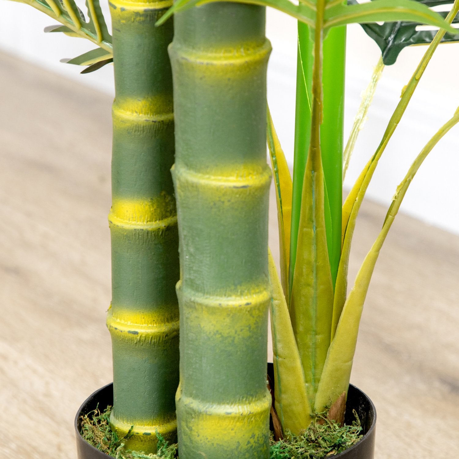 Konstgjord palm inomhus, 150 cm, cementfylld bas