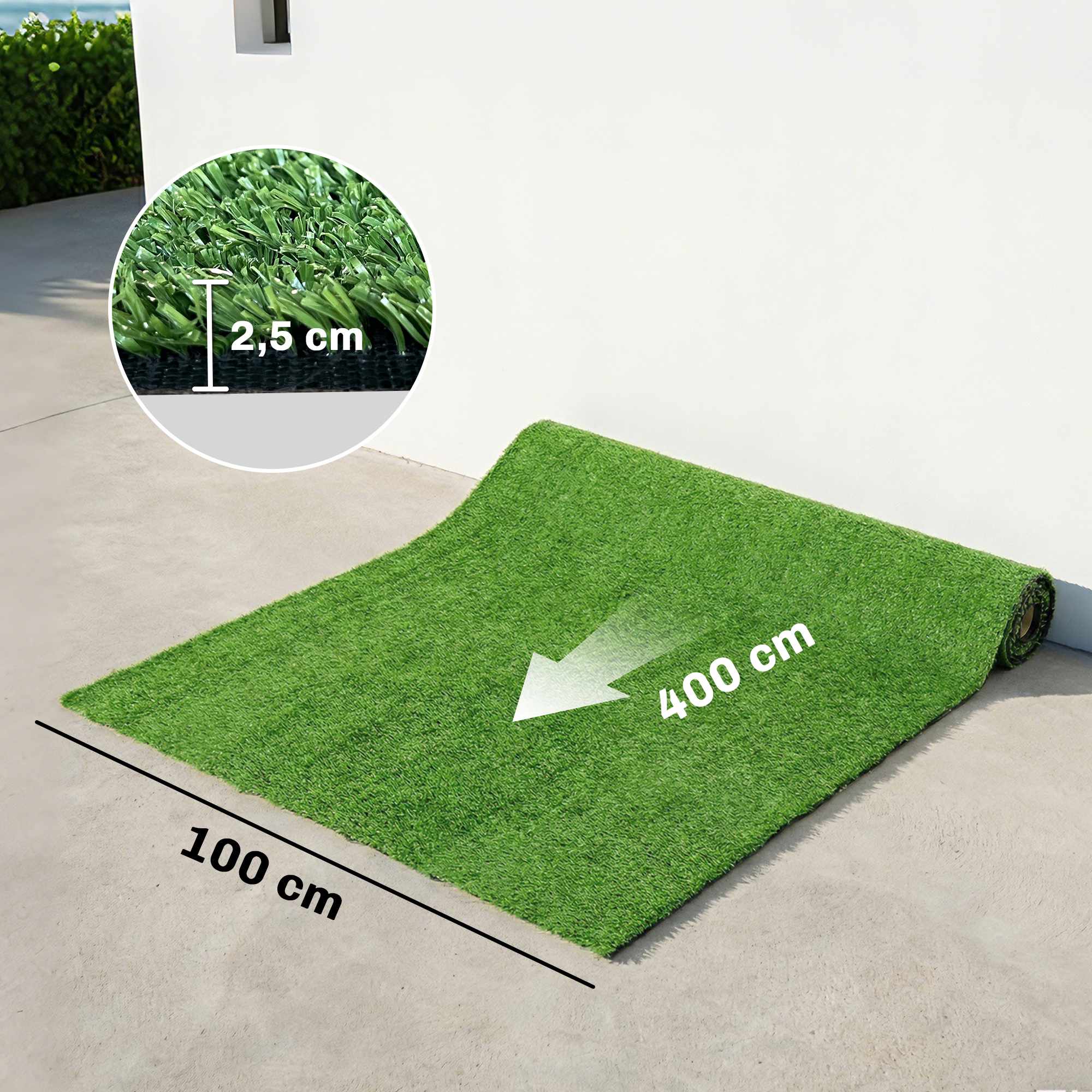 Konstgräs 100x400cm, självdränerande, 10mm höjd
