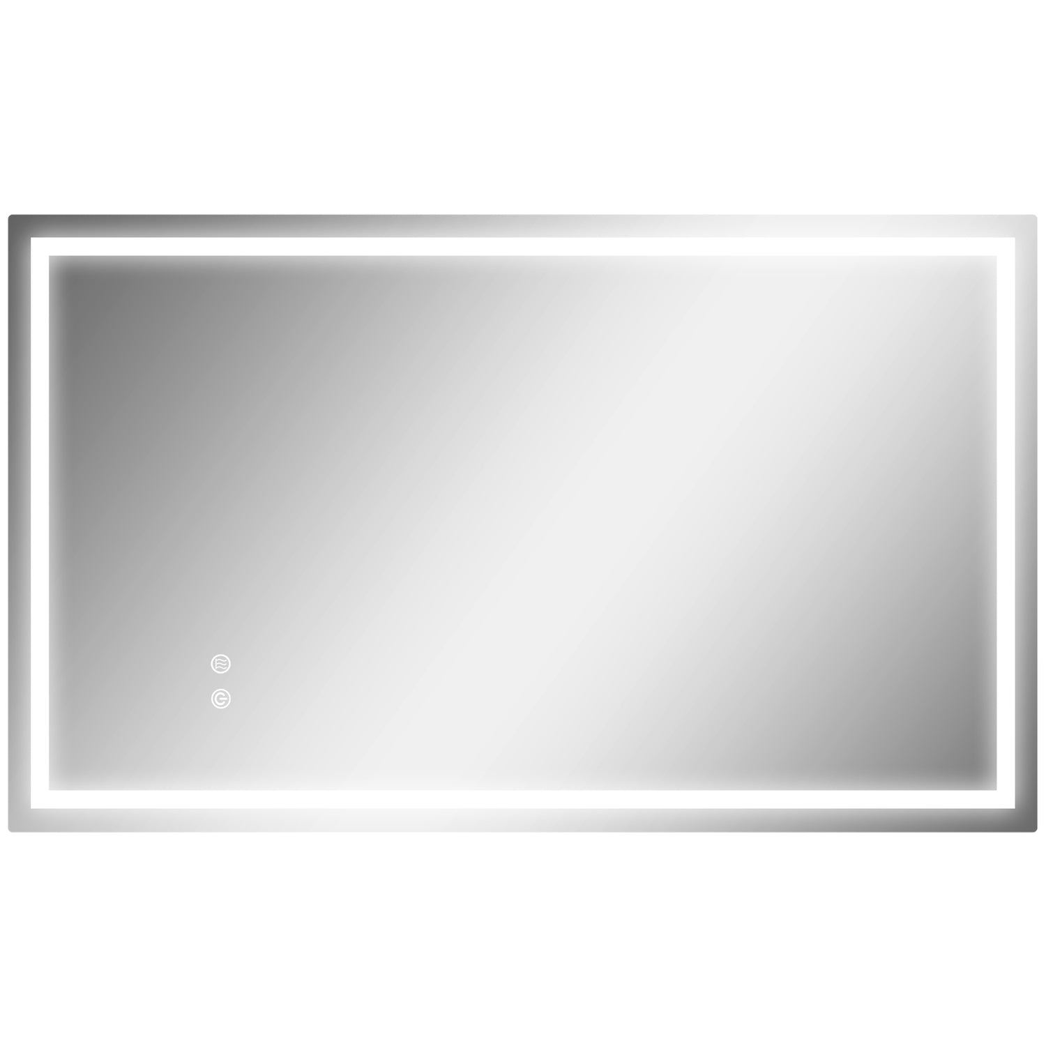 LED badrumsspegel – justerbar ljusstyrka, anti-dimma, 100x60 cm