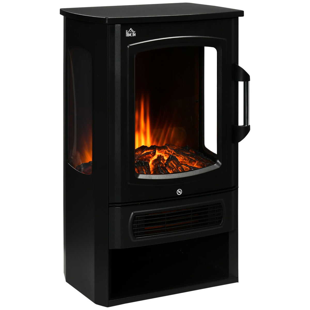 Poêle chauffant électrique LED avec effet flamme, 2 niveaux de chauffage
