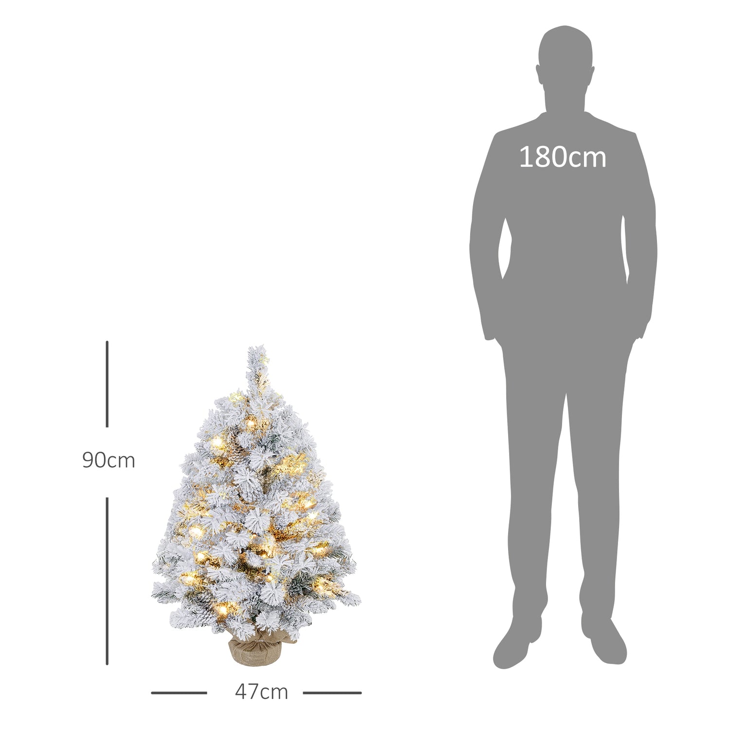 LED julgran, 92 cm, varmvita ljus, inomhusbruk