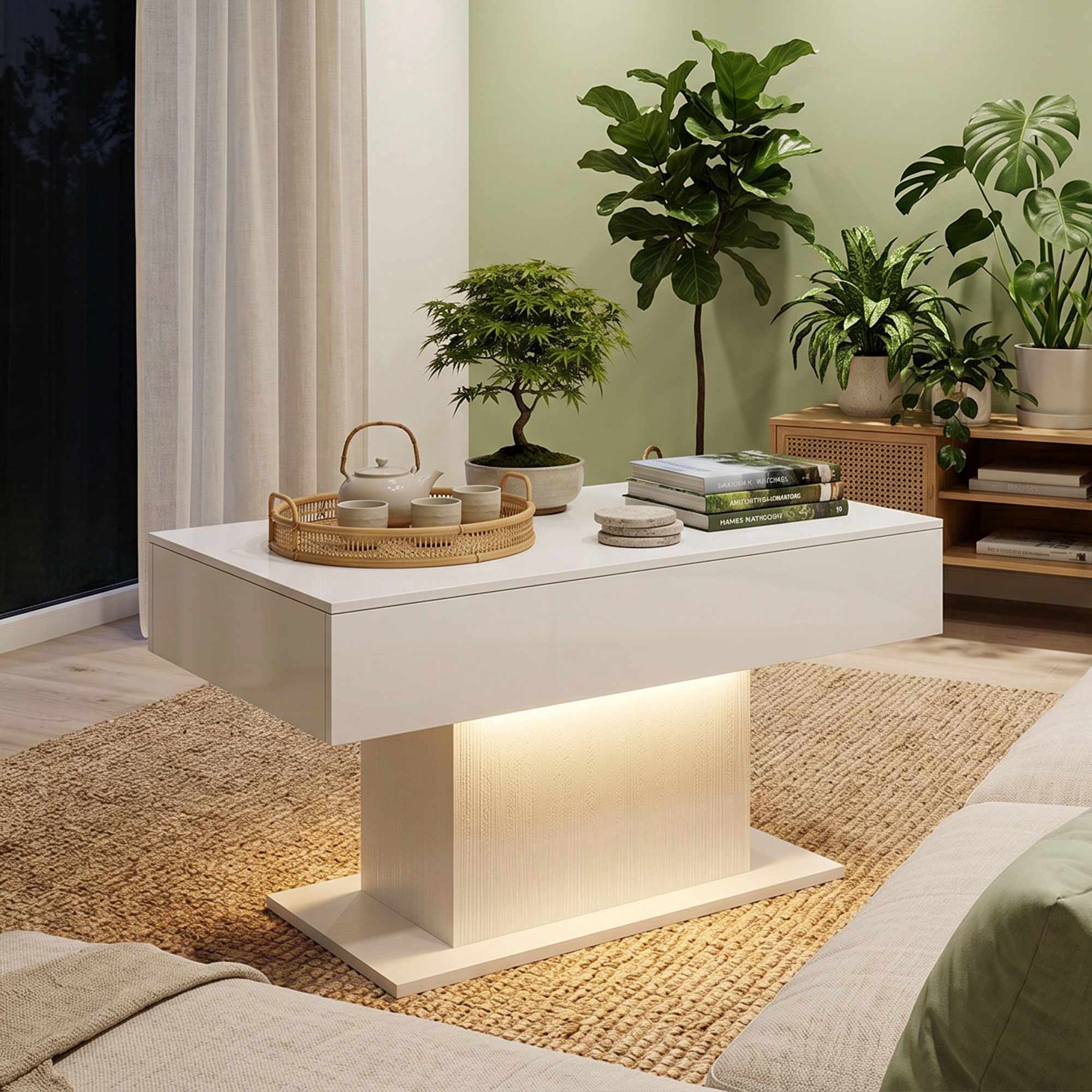LED-soffbord, RGB, högblankt vitt, 2 lådor