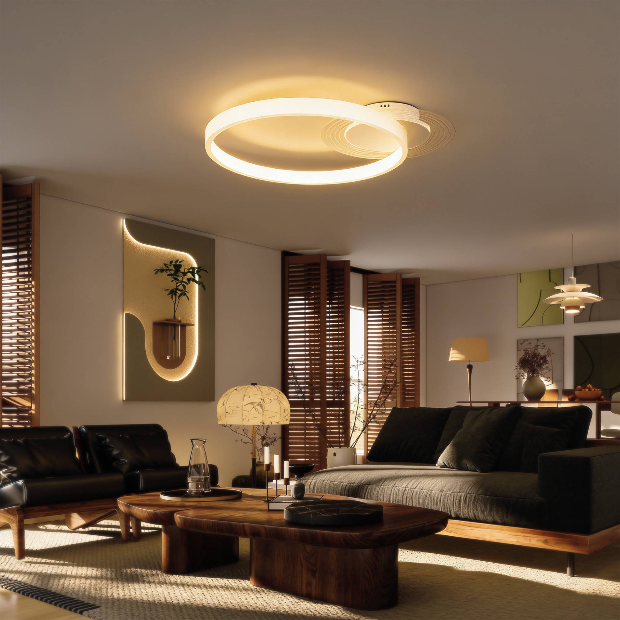 LED-taklampa, justerbar färgtemperatur, 30W, vit