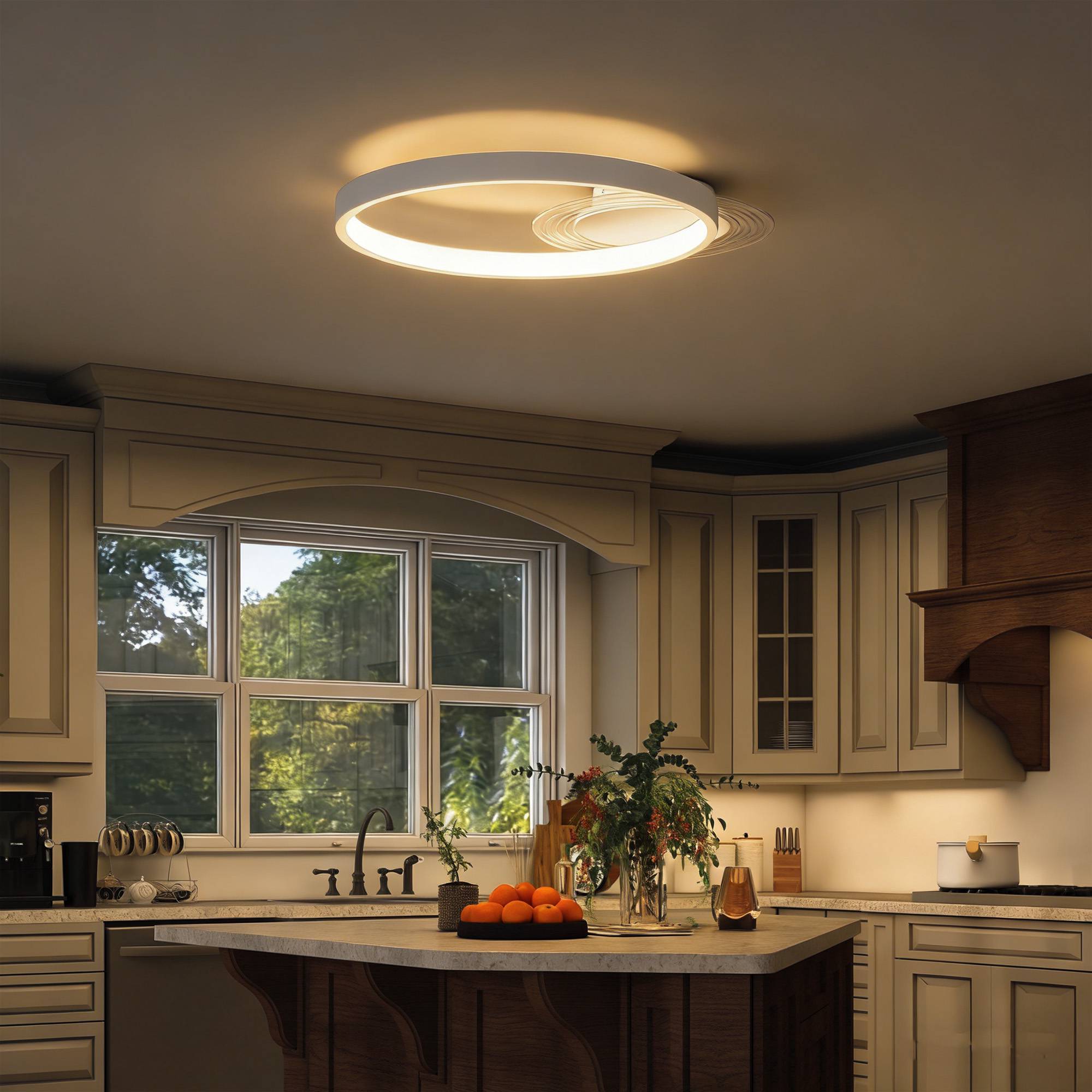 LED-taklampa, justerbar färgtemperatur, 30W, vit