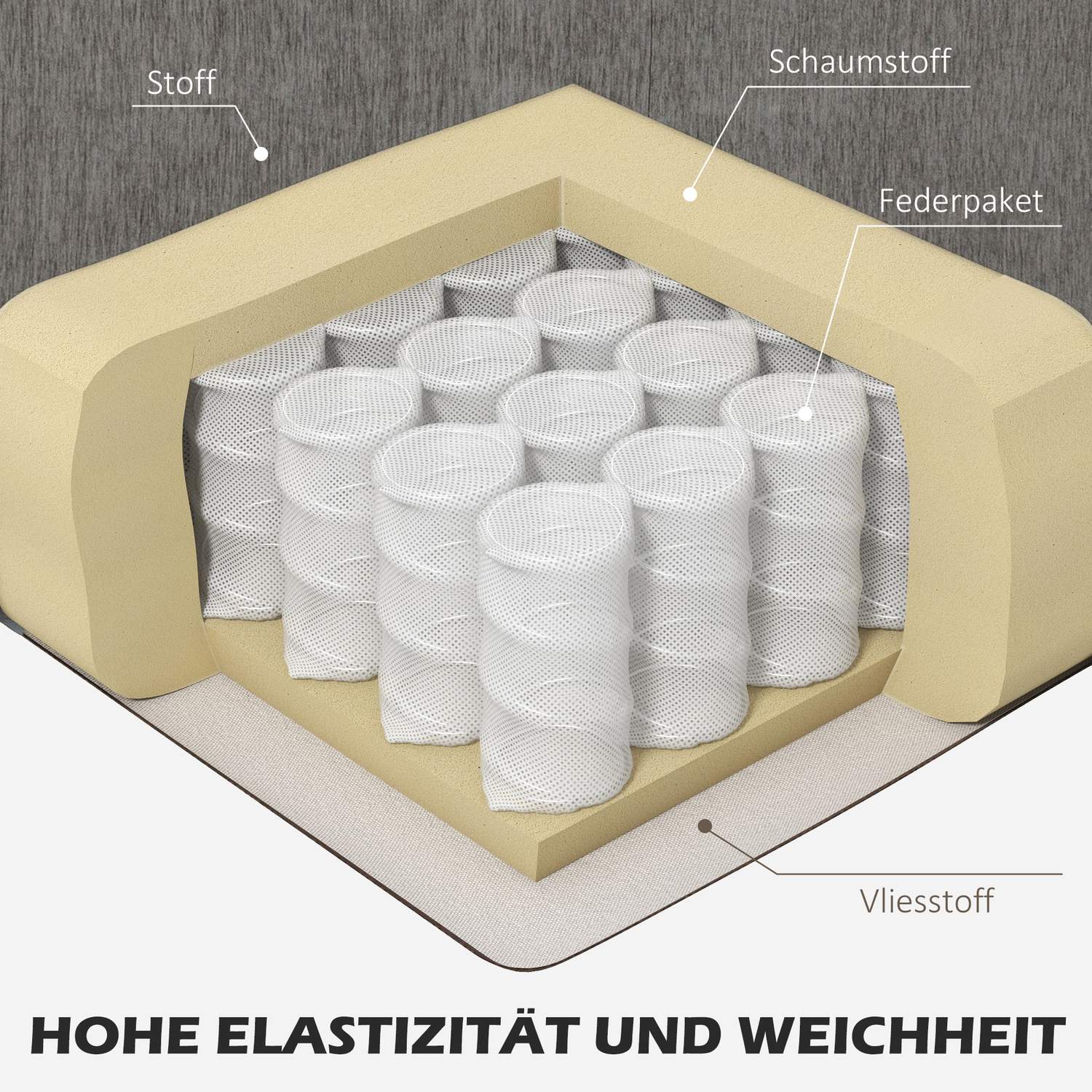 L-formad soffa, chenilletyg, brun, utrymmesbesparande design