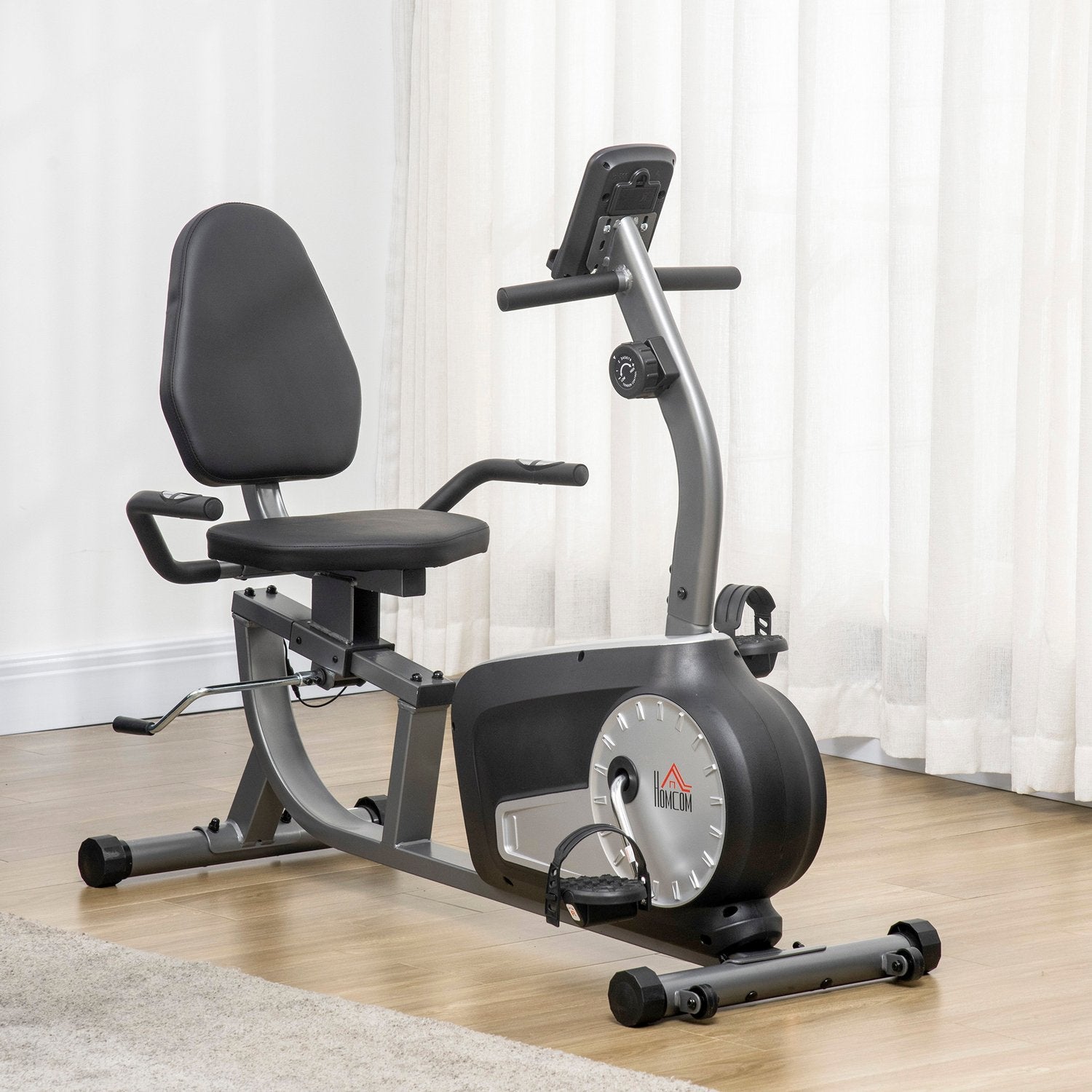 Liggande motionscykel – LCD, 8-nivå motstånd, 110 kg kapacitet