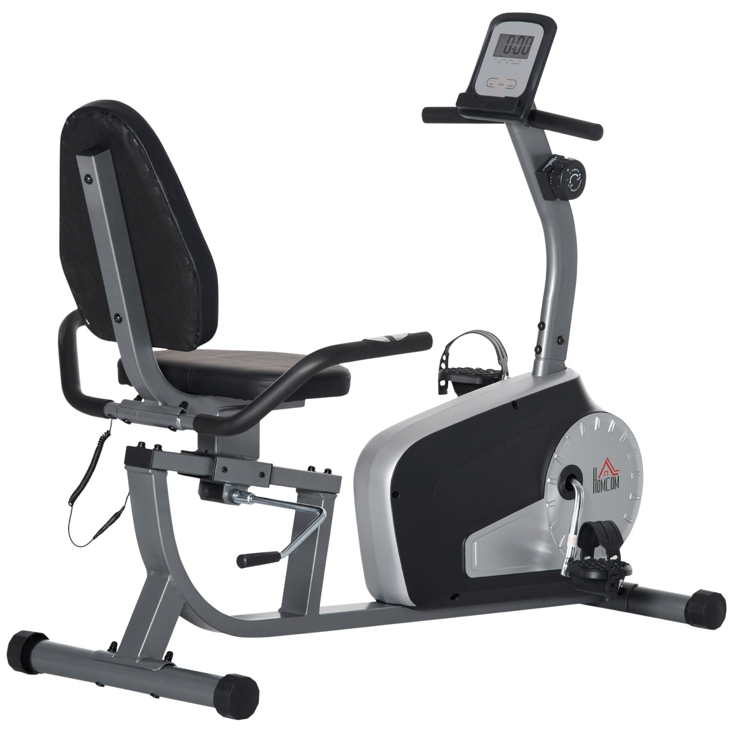 Liggande motionscykel – LCD, 8-nivå motstånd, 110 kg kapacitet