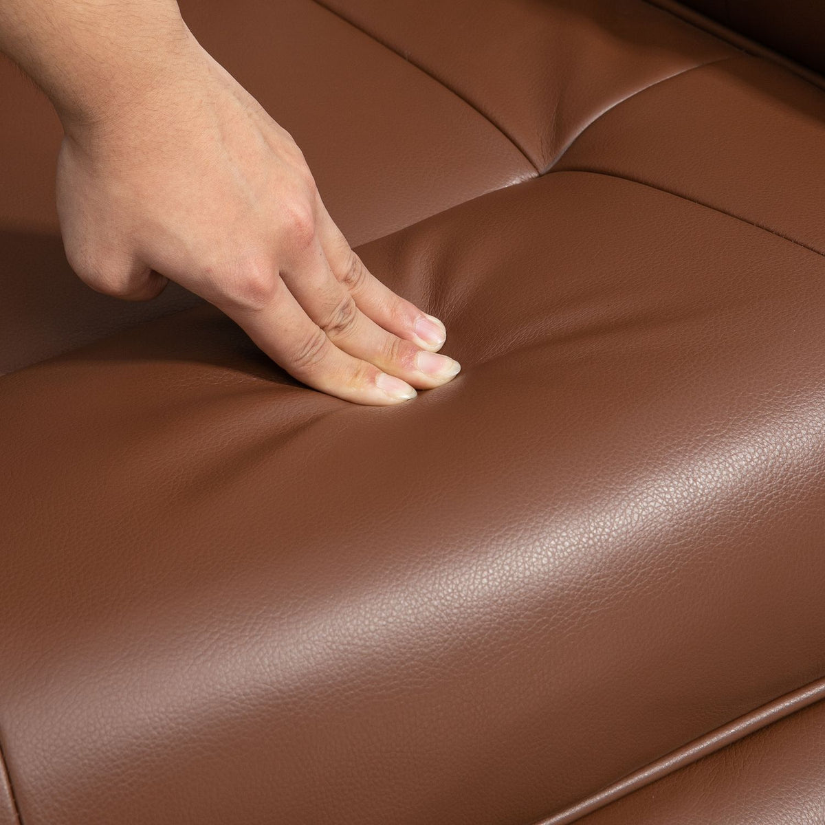 Chaise pivotante allongée, similicuir avec repose-pieds