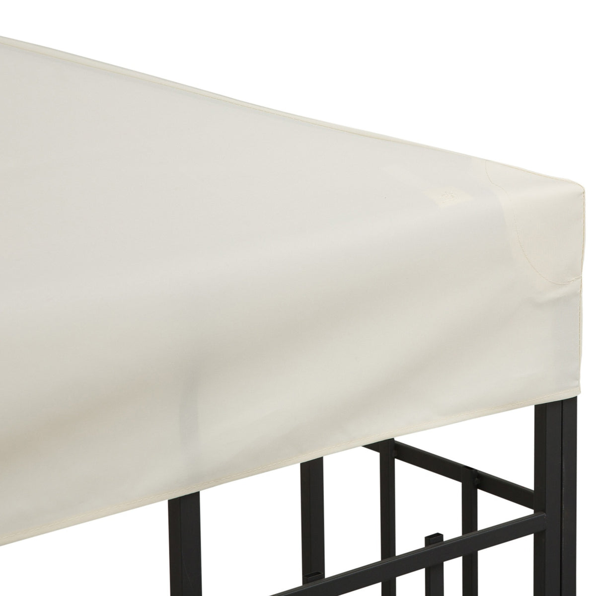 Toit de rechange pour tonnelle métal, 3x3M, polyester crème
