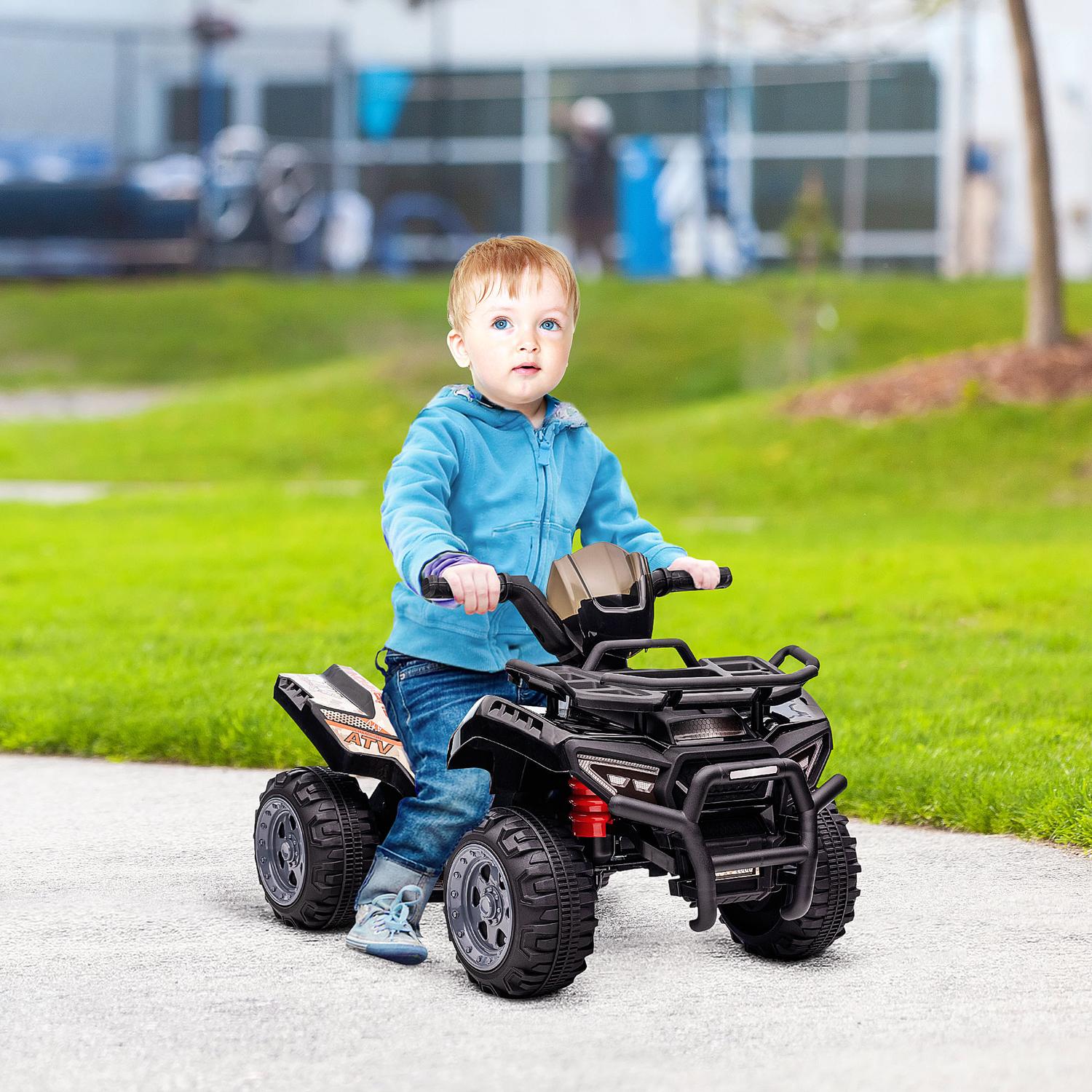 Mini Elektrisk Quad ATV för småbarn, LED-lampor, svart