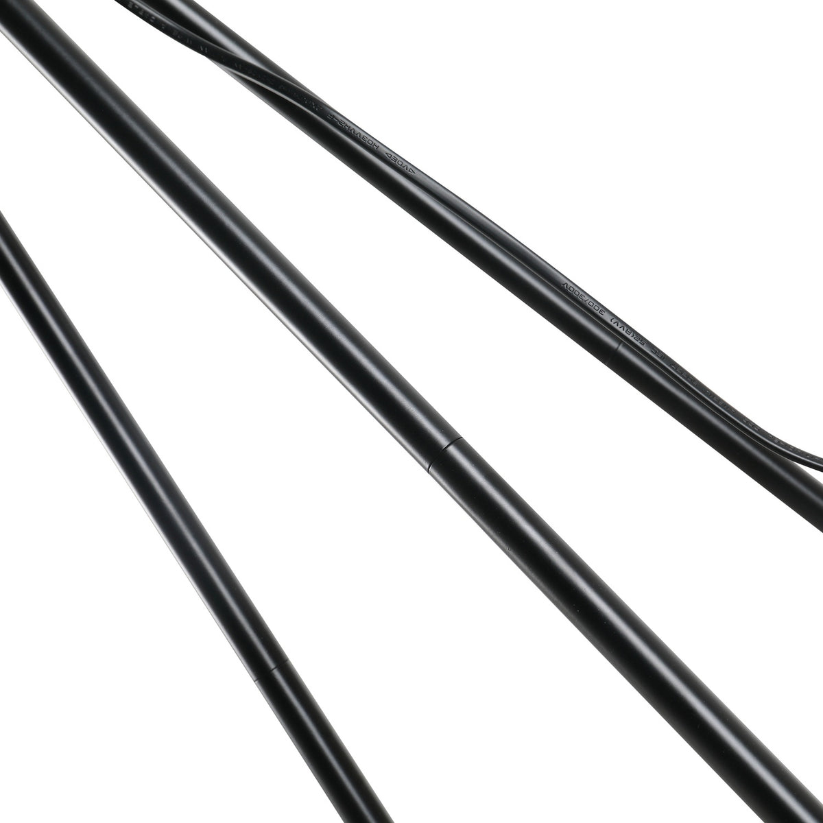 Moderne schwarz-weisse Stehlampe E27, Stahl & Polyester