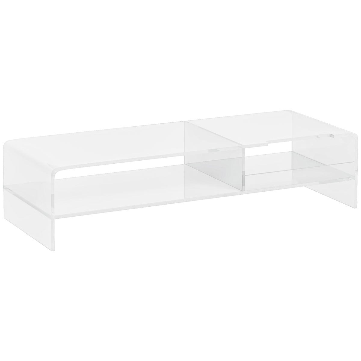 Monitorständer aus Acryl mit Aufbewahrung für 24" Bildschirm, PC, Laptop