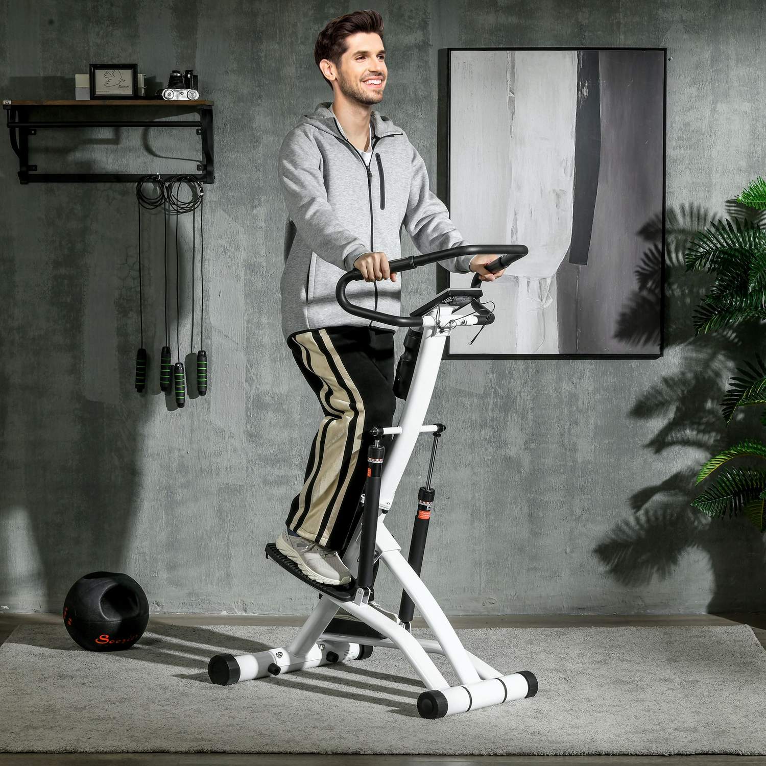 Motionscykel & Stepper, LCD-skärm, 12 motståndsnivåer