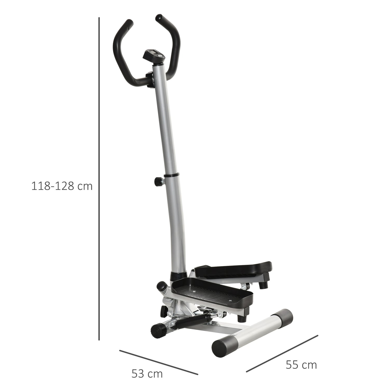 Motionscykel med justerbar hastighet och LCD-skärm