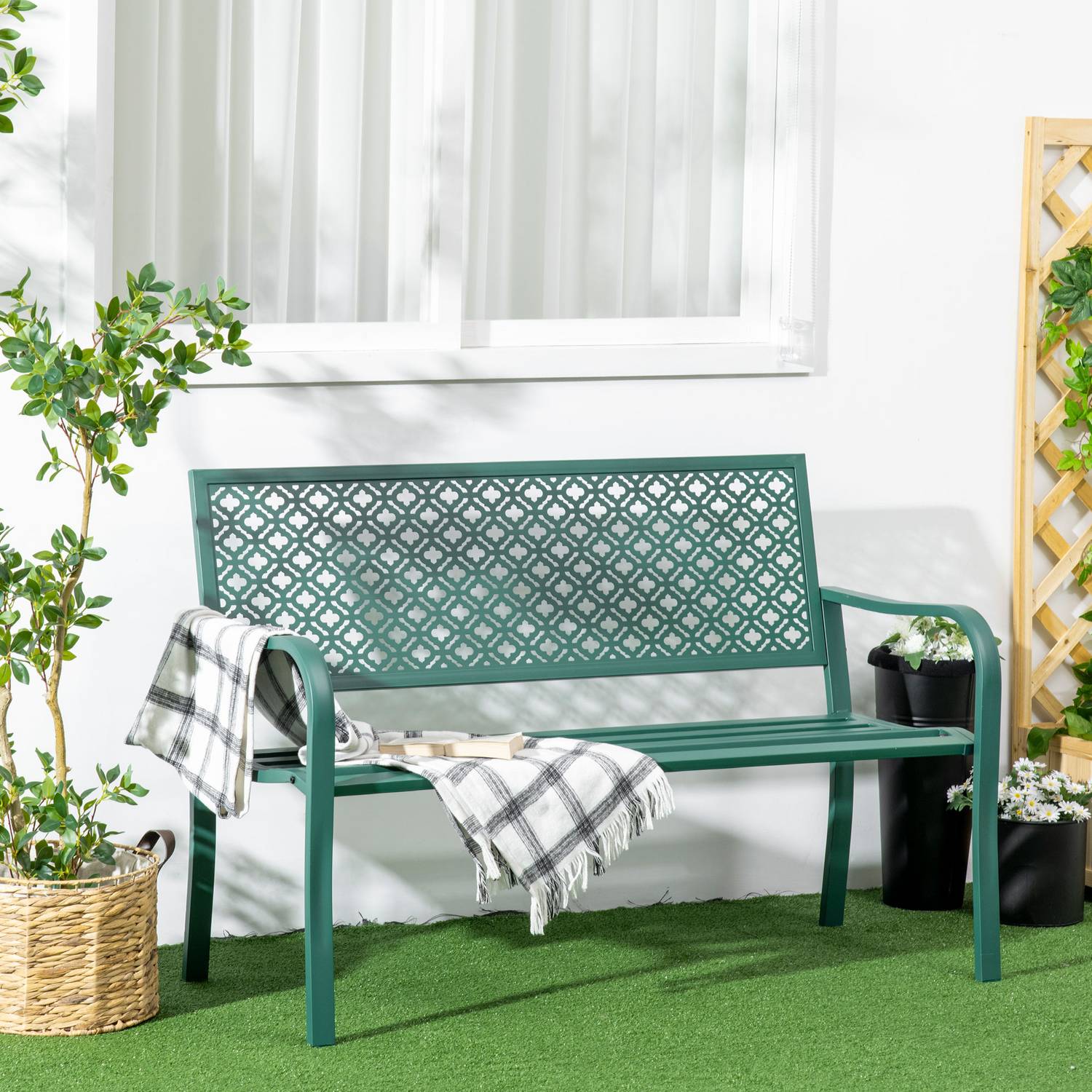 Mörkgrön soffa – 280 kg, 127x63x83 cm