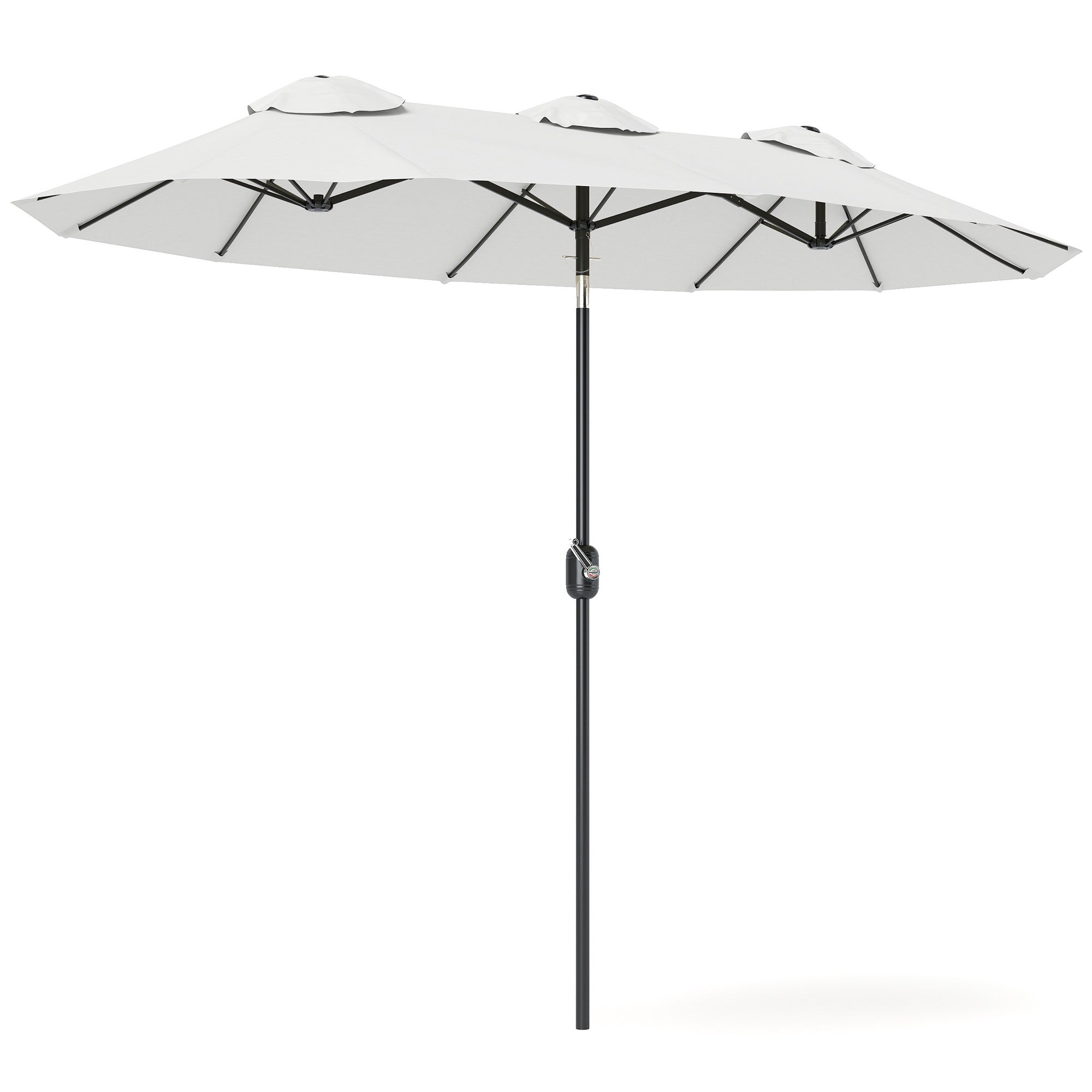 Parasoll, tiltbart, vevbart, 295 x 152 cm, krämfärgad