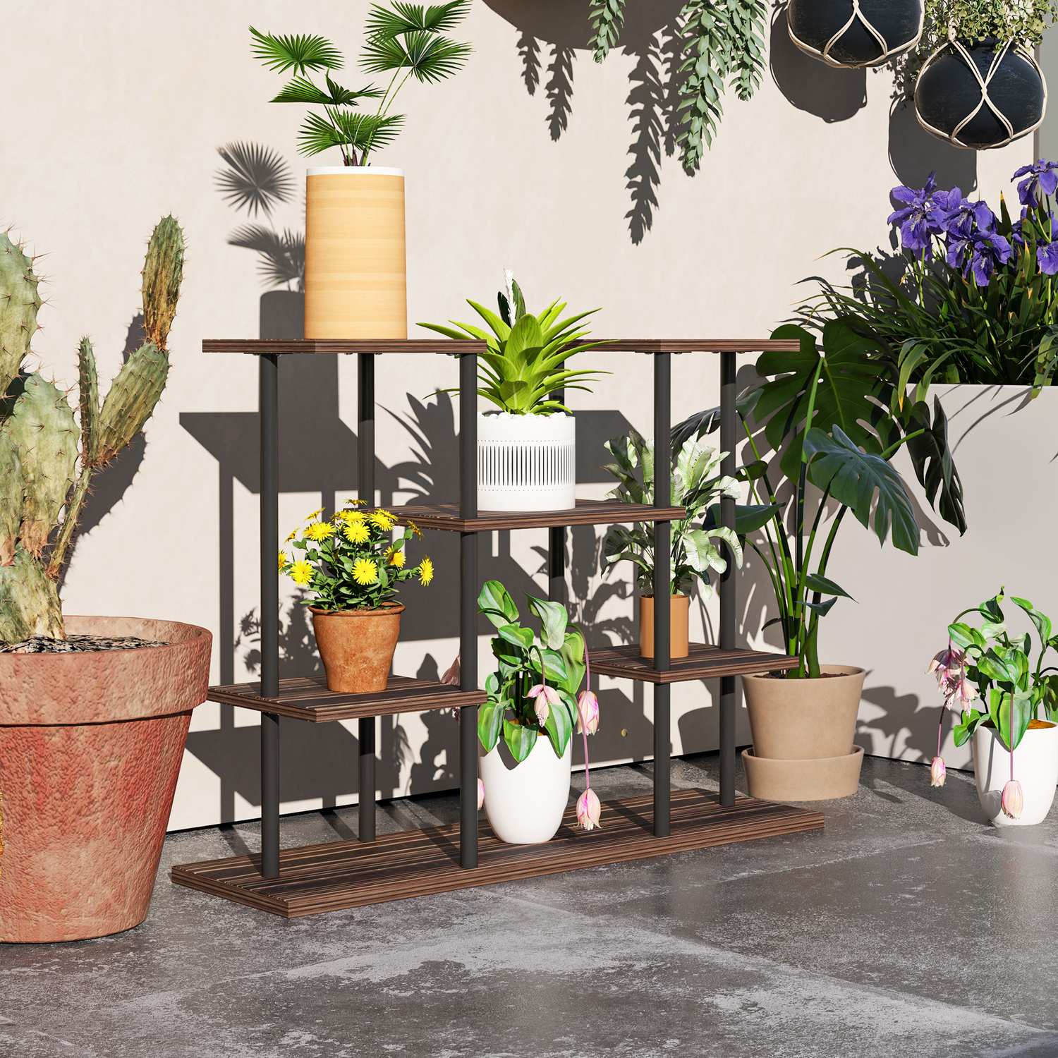 Plantställning i trä, 61,5 cm, inomhus/utomhus