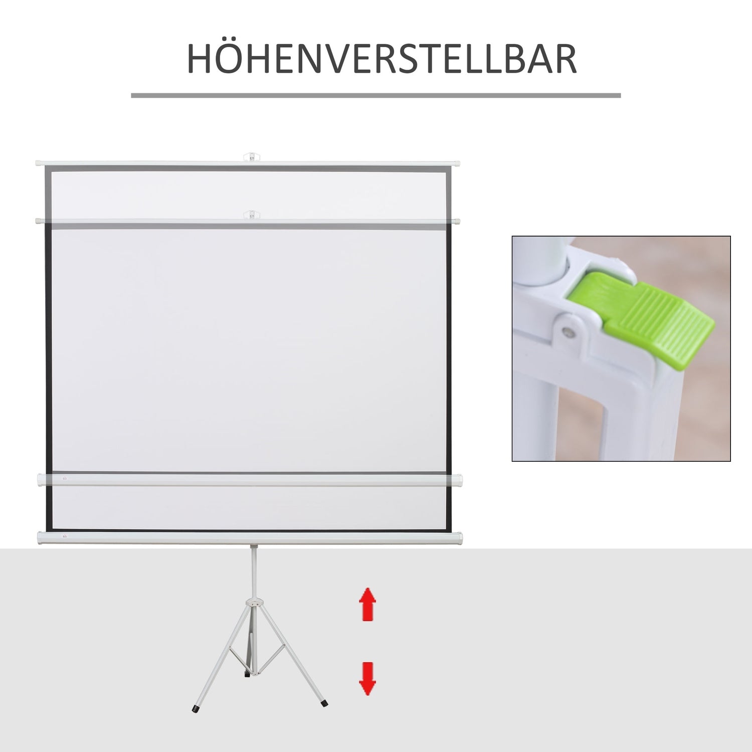 Projektionsduk 4:3-format, 100-tum, vit
