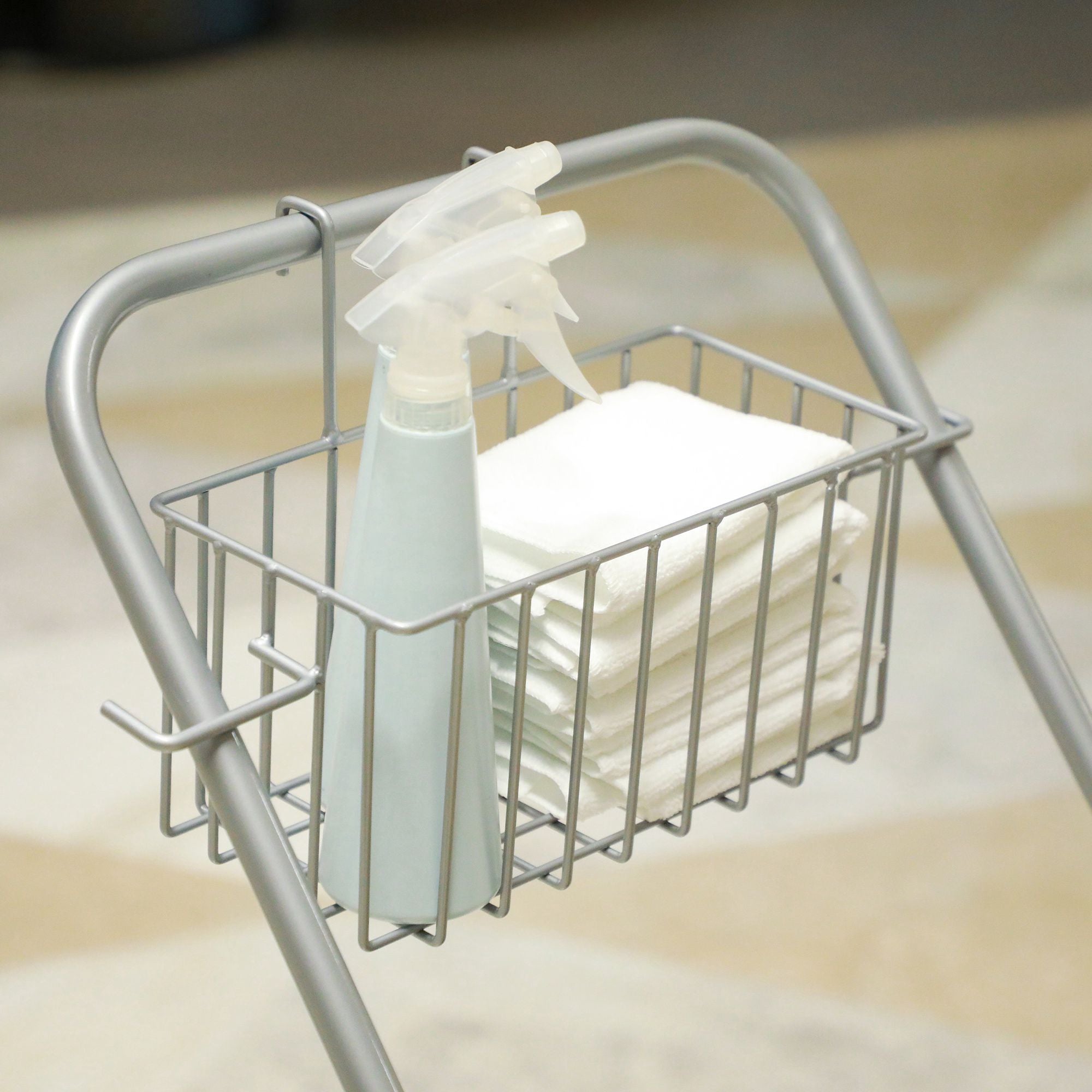 Rengöringsvagn med press, 25 liters kapacitet, 4 hjul, gul