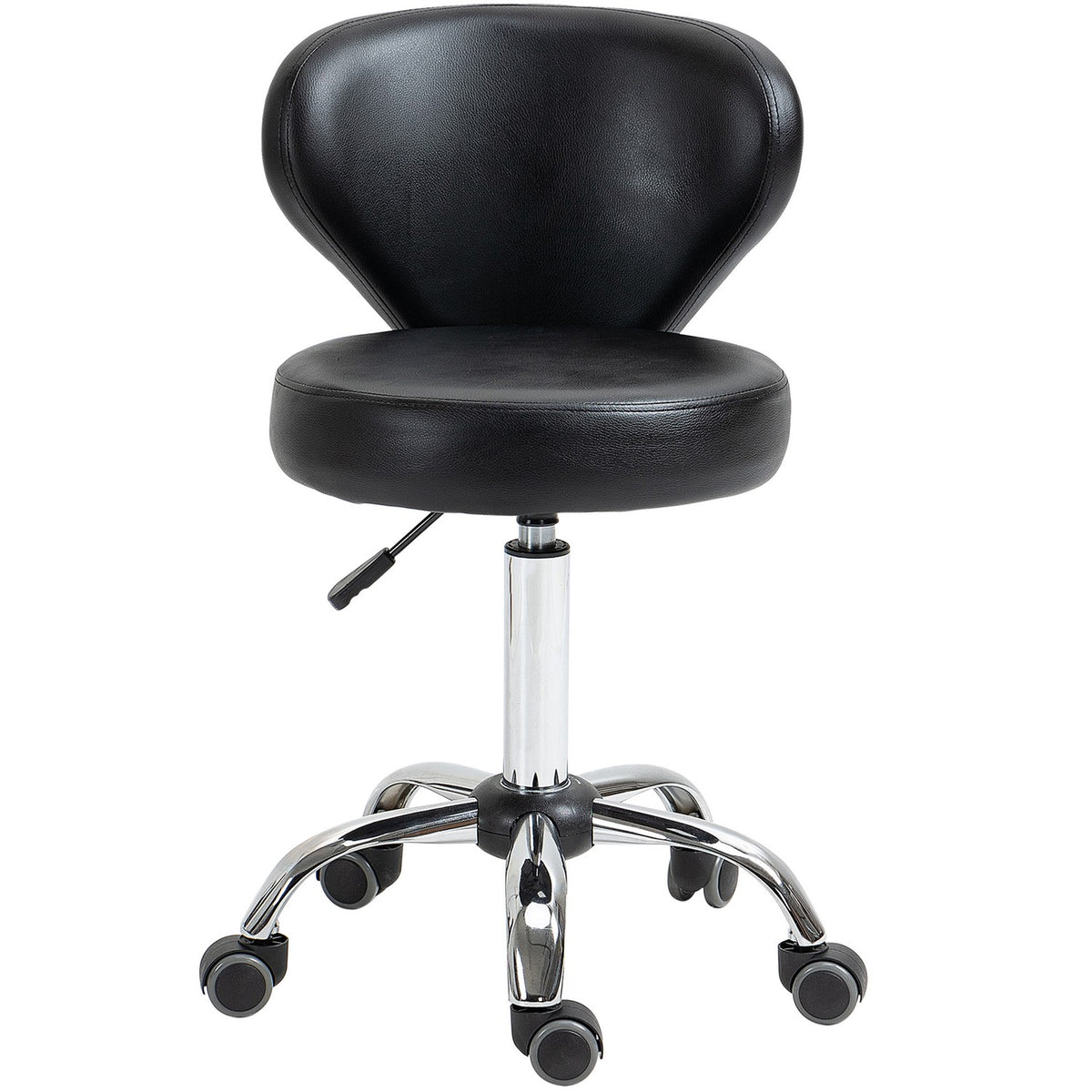Tabouret de massage rotatif – assise ergonomique réglable, similicuir noir