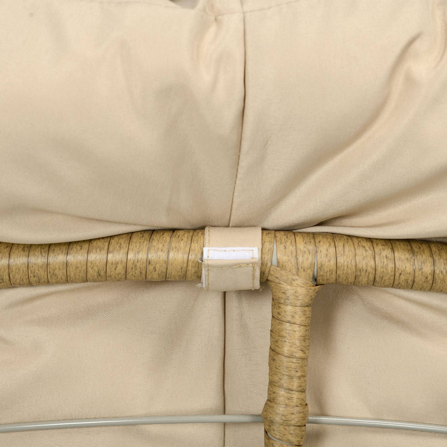Rotting Rotting Papasan Stol med Dyna – Khaki, 360° justerbar