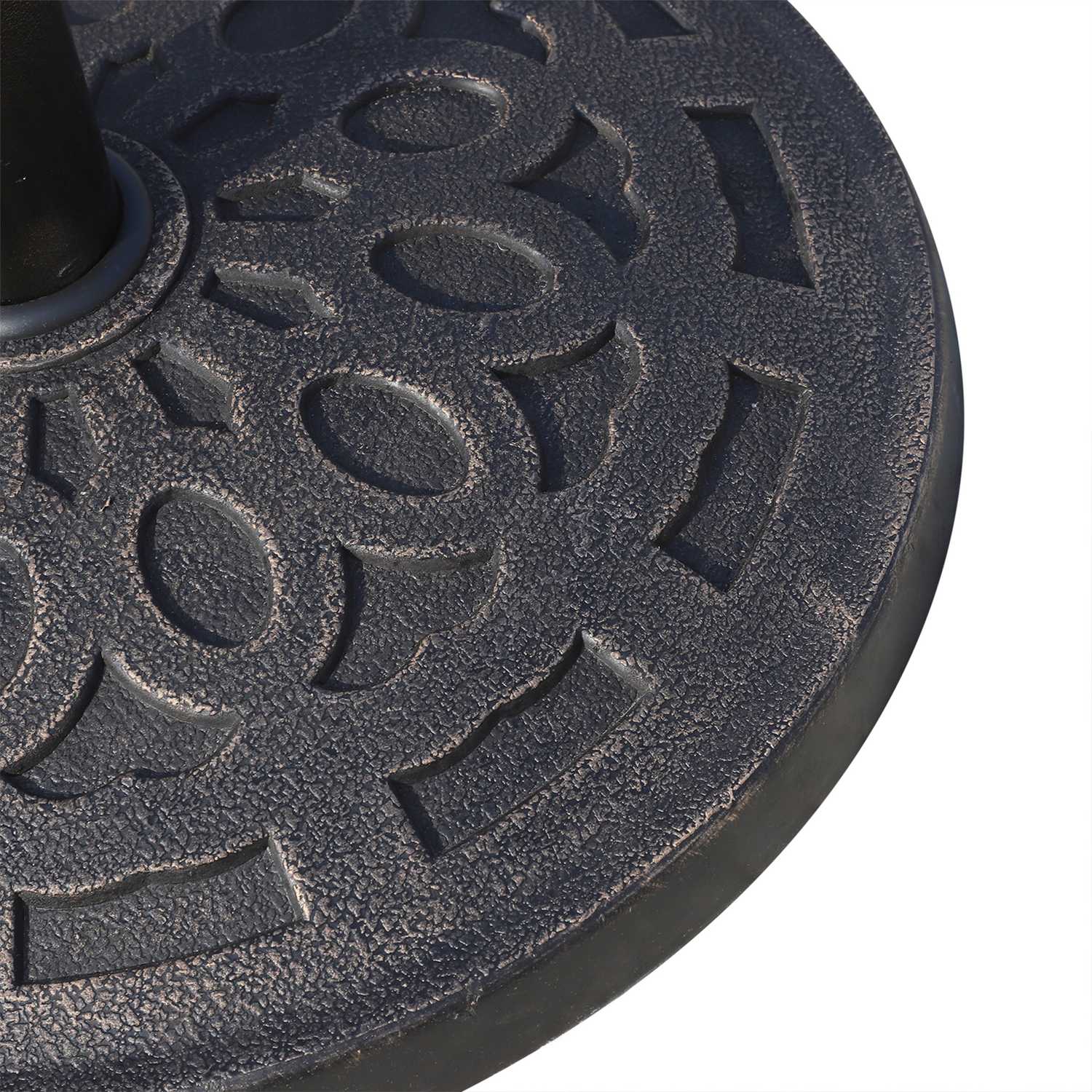 Rund hartsparasollbas, brons, 14 kg, passar Ø38-48 mm