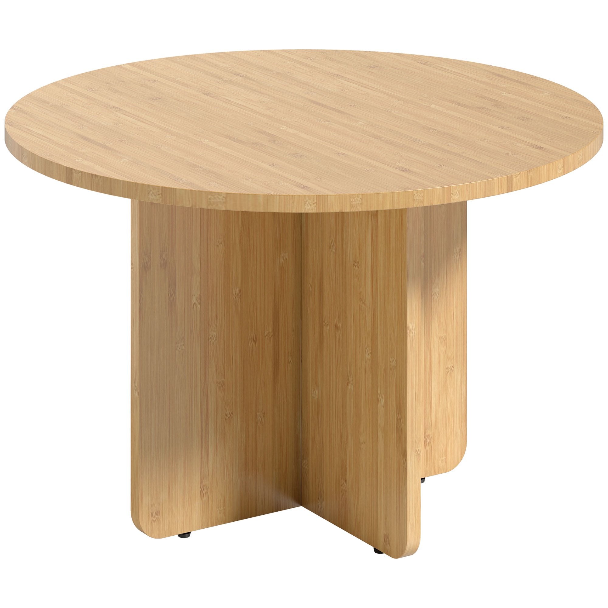Runt soffbord i bambu, naturlig finish, 120 kg kapacitet