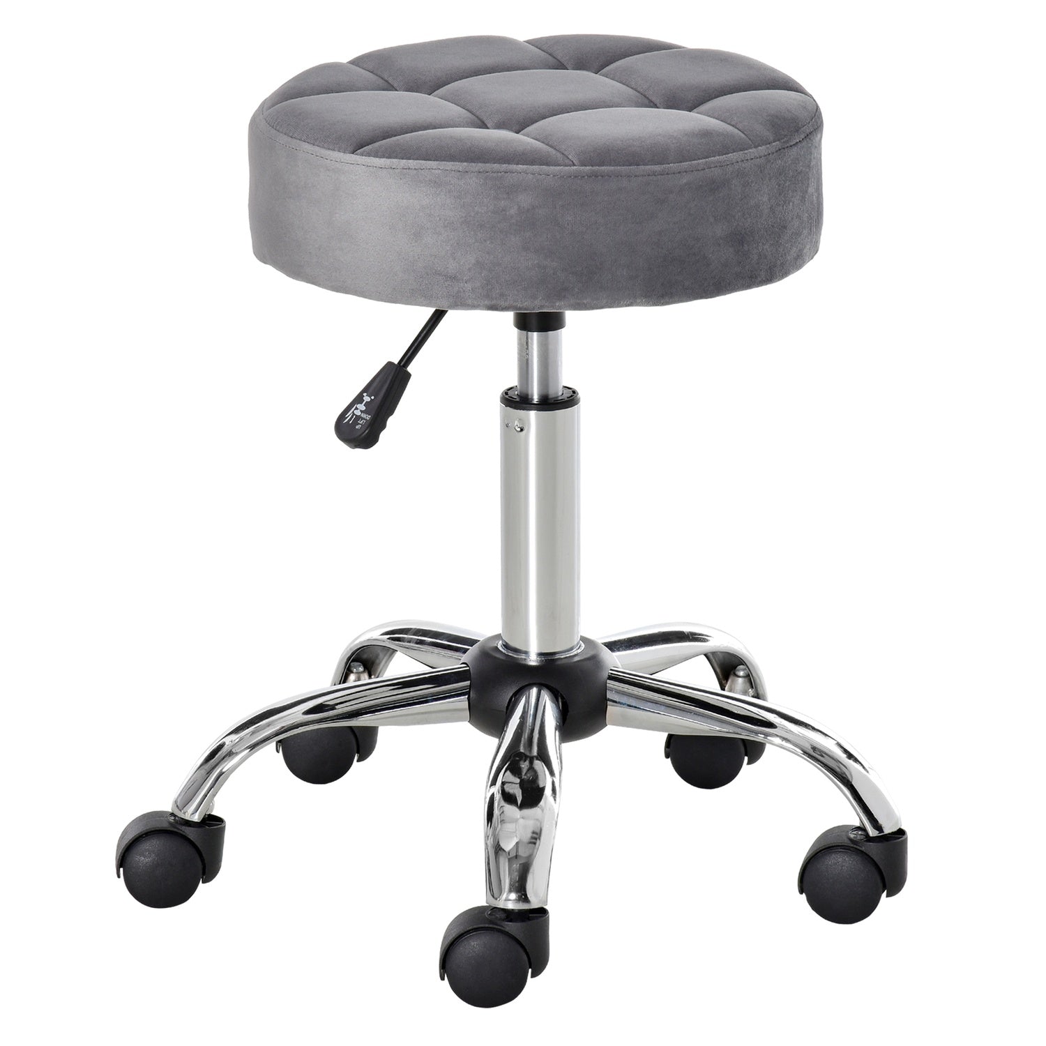 Salongstol Rolling Pall, Velvet Touch, Justerbar höjd, Grå