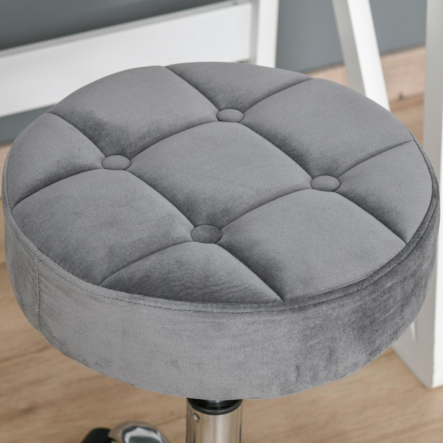 Salongstol Rolling Pall, Velvet Touch, Justerbar höjd, Grå