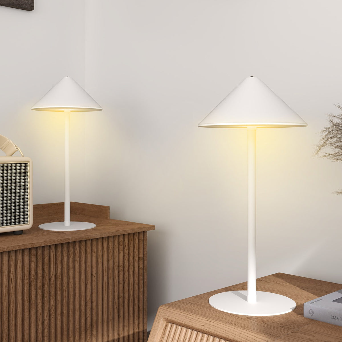 Lot de 2 lampes de table, commande tactile, 3 couleurs de lumière