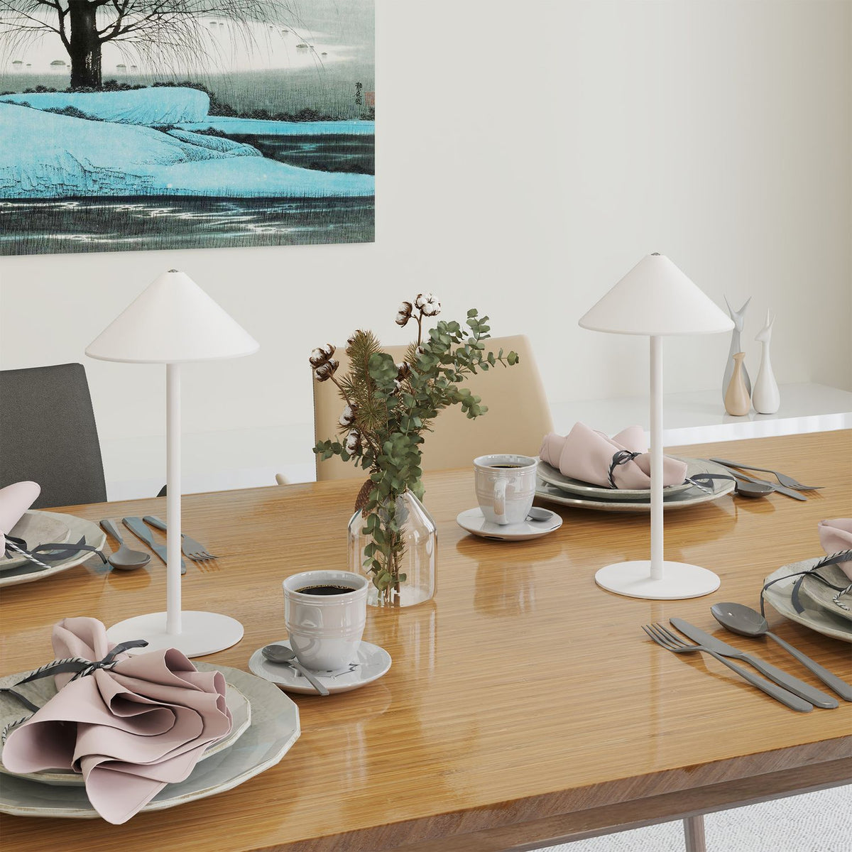 Lot de 2 lampes de table, commande tactile, 3 couleurs de lumière