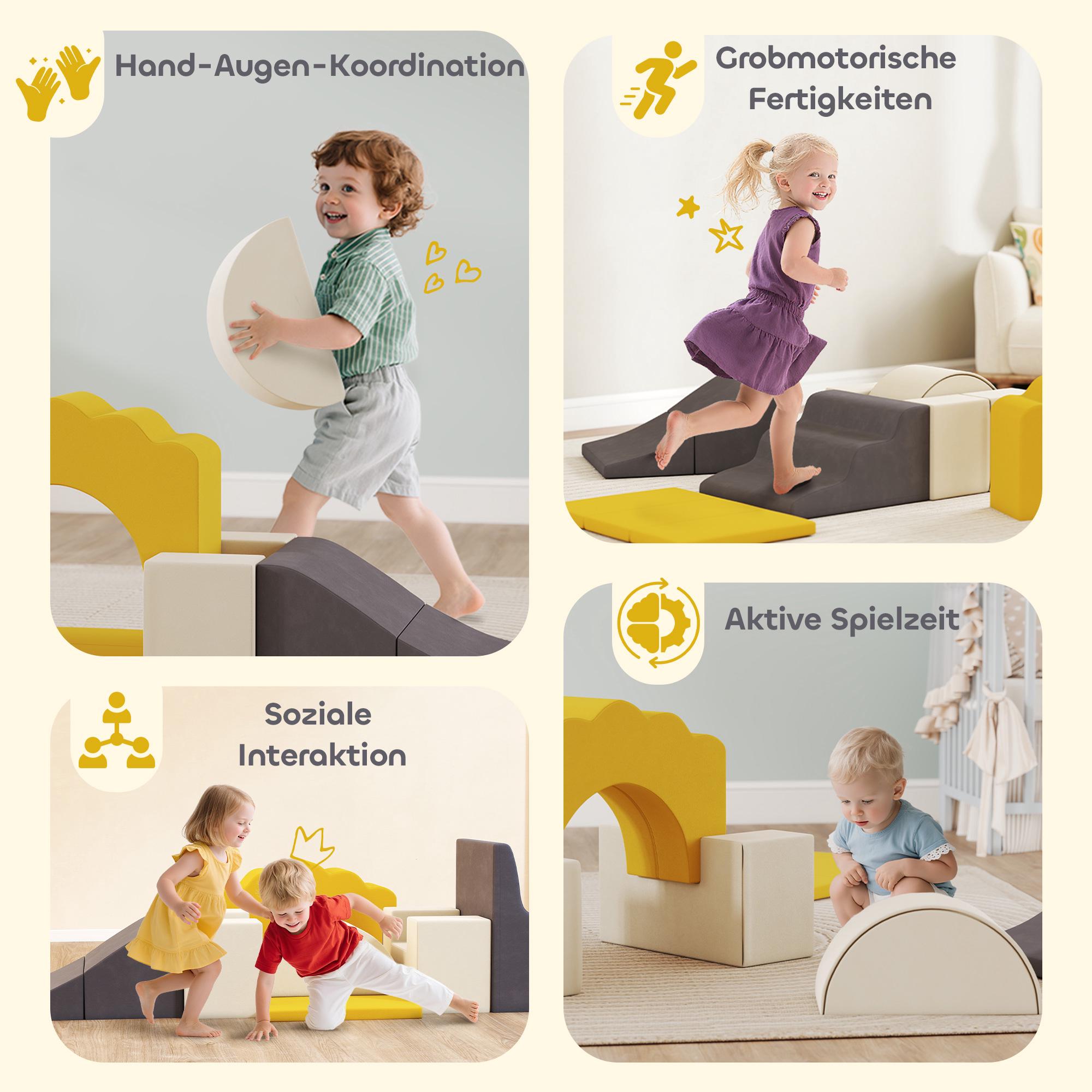 Set med mjuka klätterblock i skum för småbarn, 7 delar