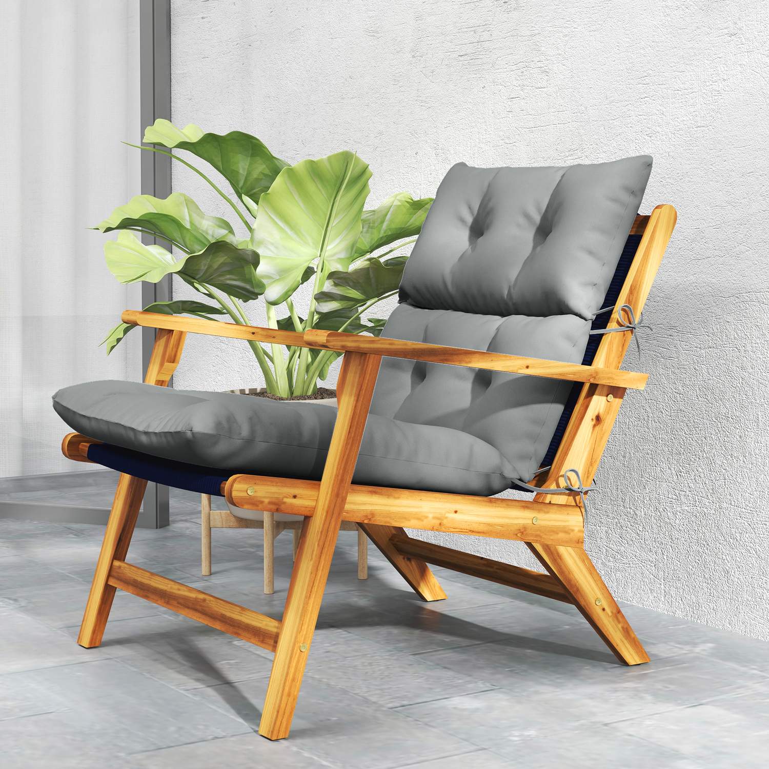 Sittdyna 115x56 cm, Vattenavvisande, Ljusgrå