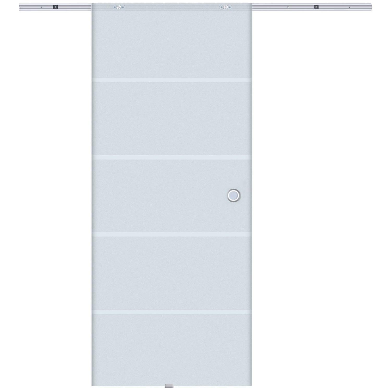 Skjutdörr i glas, satinfinish, 775-1025 x 2050 mm