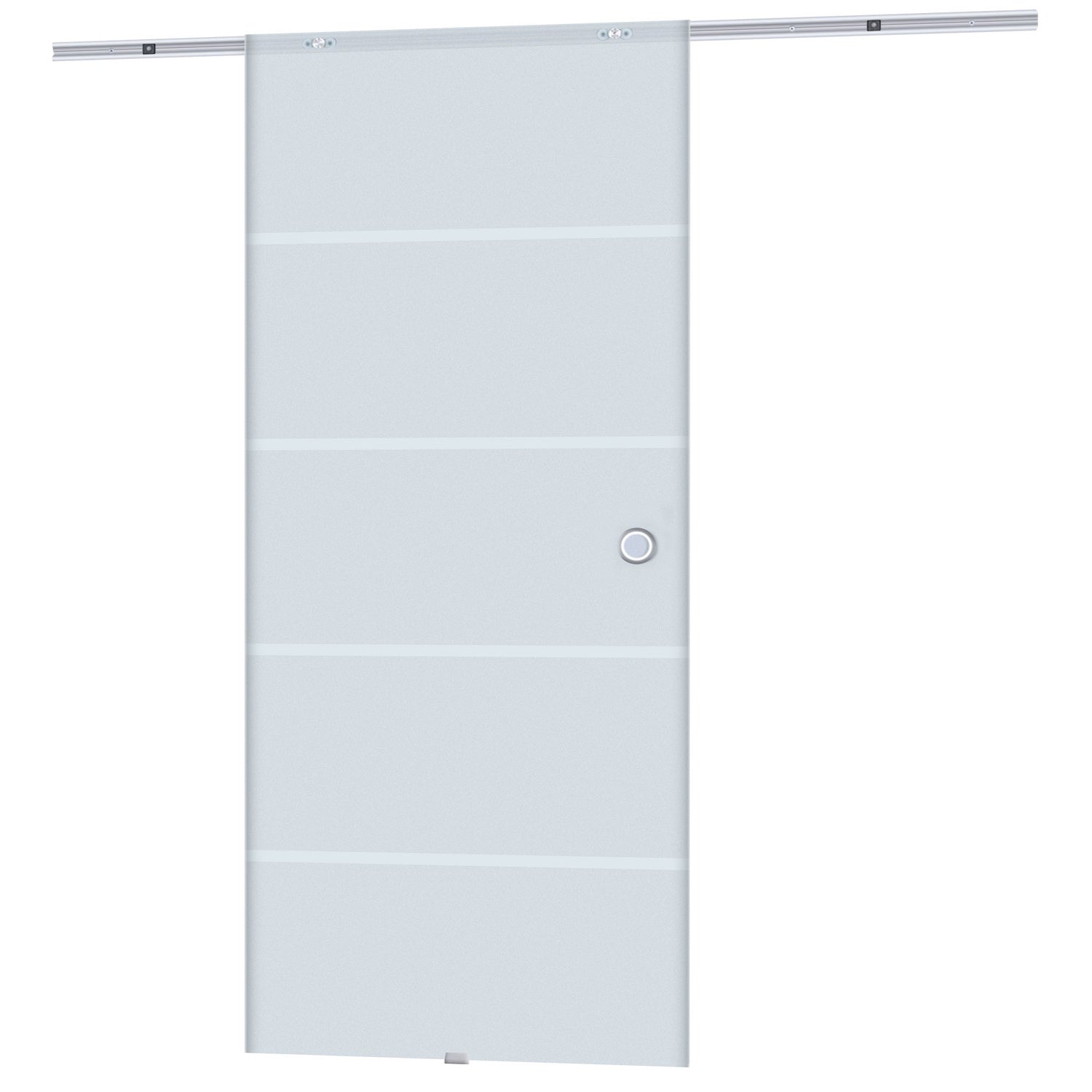 Skjutdörr i glas, satinfinish, 775-1025 x 2050 mm