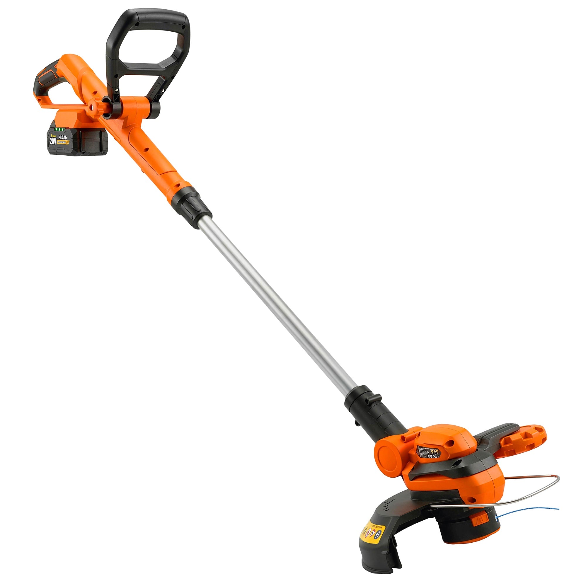 Sladdlös grästrimmer 21V, 25 cm klippbredd, 2x4,0Ah batterier