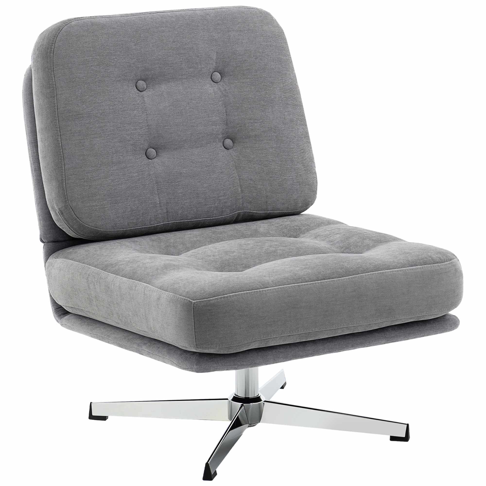 Snurrfåtölj, chenilletyg, 70 cm sits