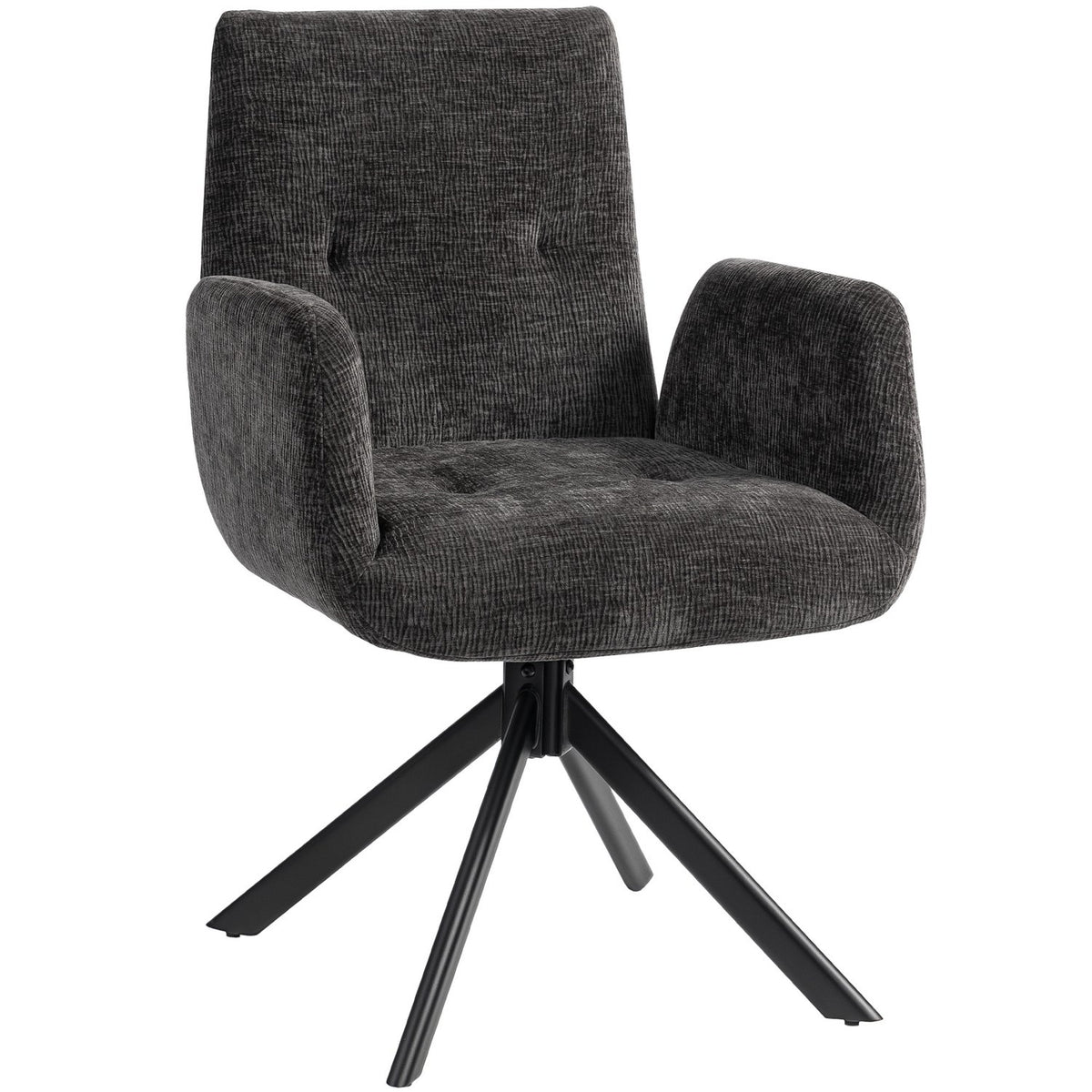 Snurrstol, modern design, svart, 120 kg kapacitet