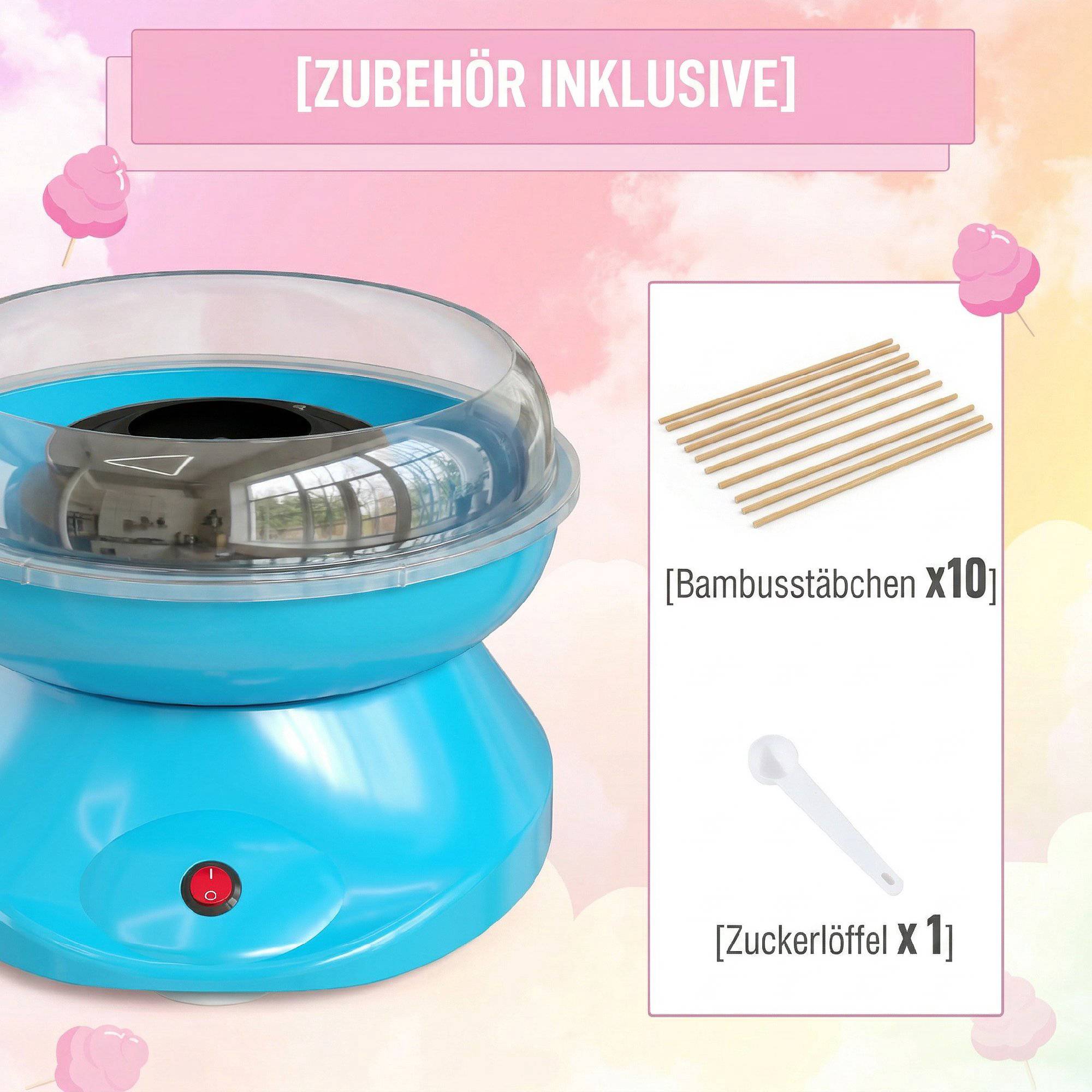 Sockervaddsmaskin, 550W hemmamaskin, 10 pinnar