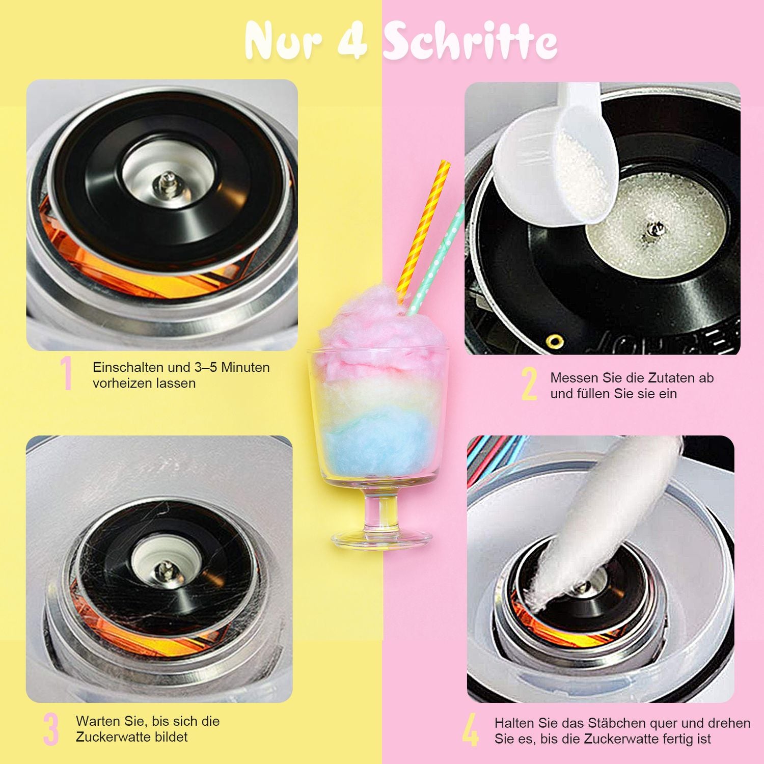 Sockervaddsmaskin – Pink Candy Floss Maker