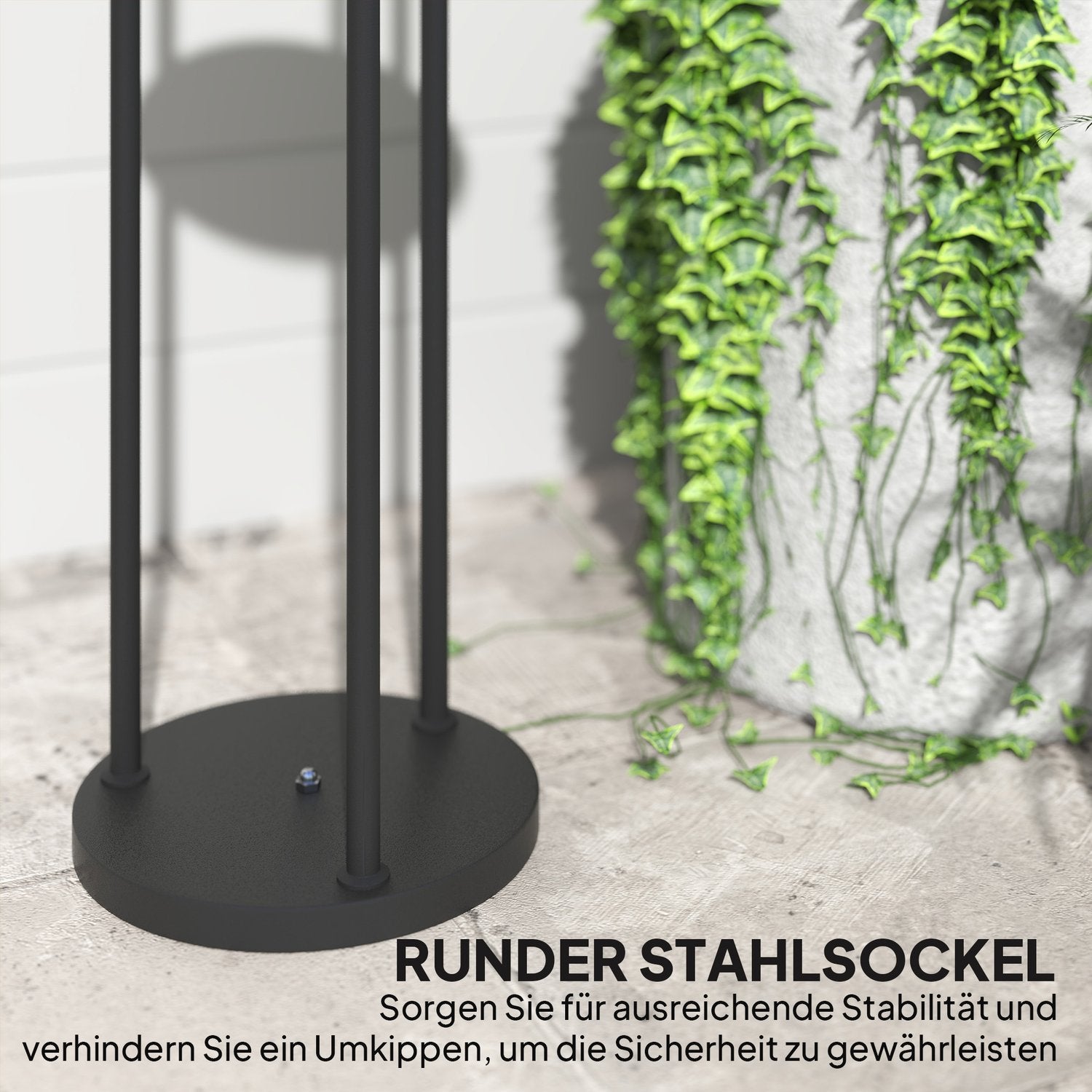Solar golvlampa, rotting, Boho Style, utomhus, IP44 vattentät