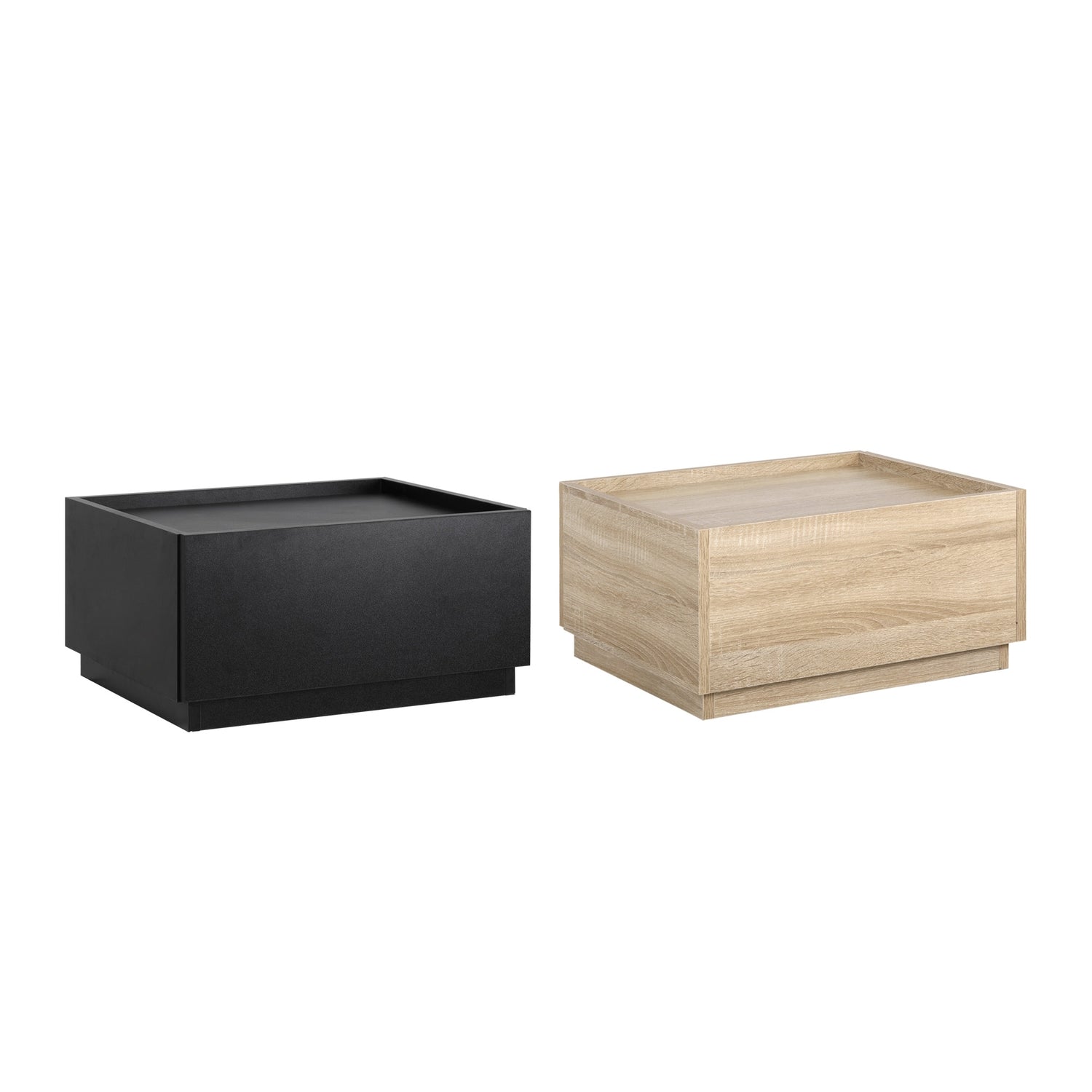 Stapelbart Black & Natural Nattduksbord, 50x40x47,5 cm